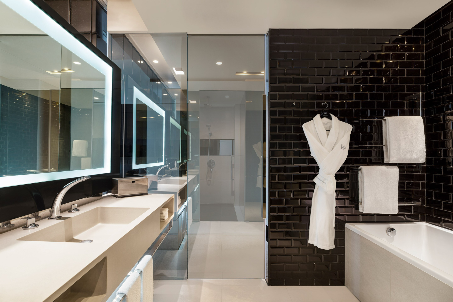 W Bangkok Hotel – Bangkok, Thailand – Wonderful Bathroom Tub and Shower
