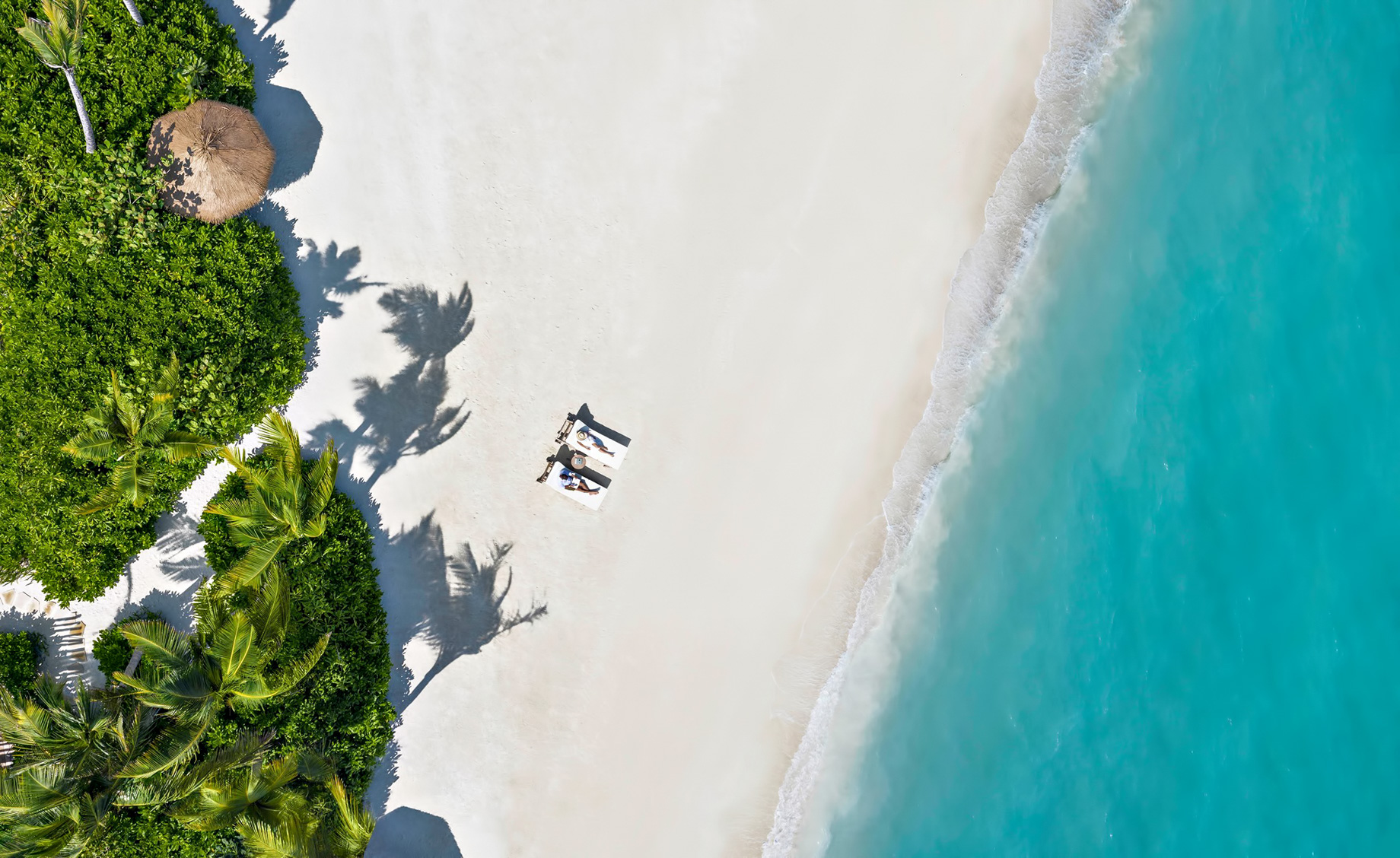 Waldorf Astoria Maldives Ithaafushi Resort – Ithaafushi Island, Maldives – White Sand Beach Aerial