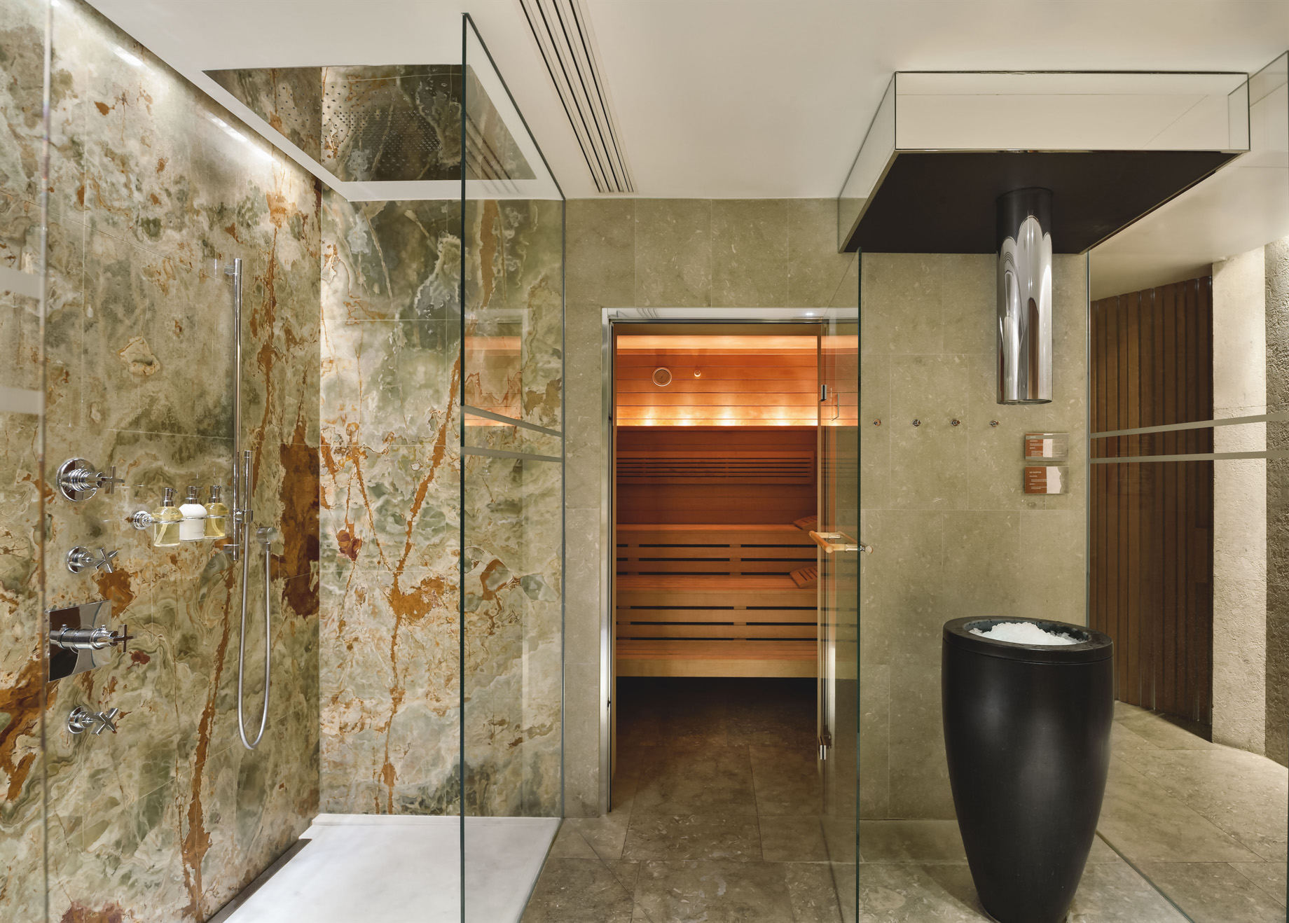 Bvlgari Hotel London – Knightsbridge, London, UK – Spa Ice Shower and Sauna