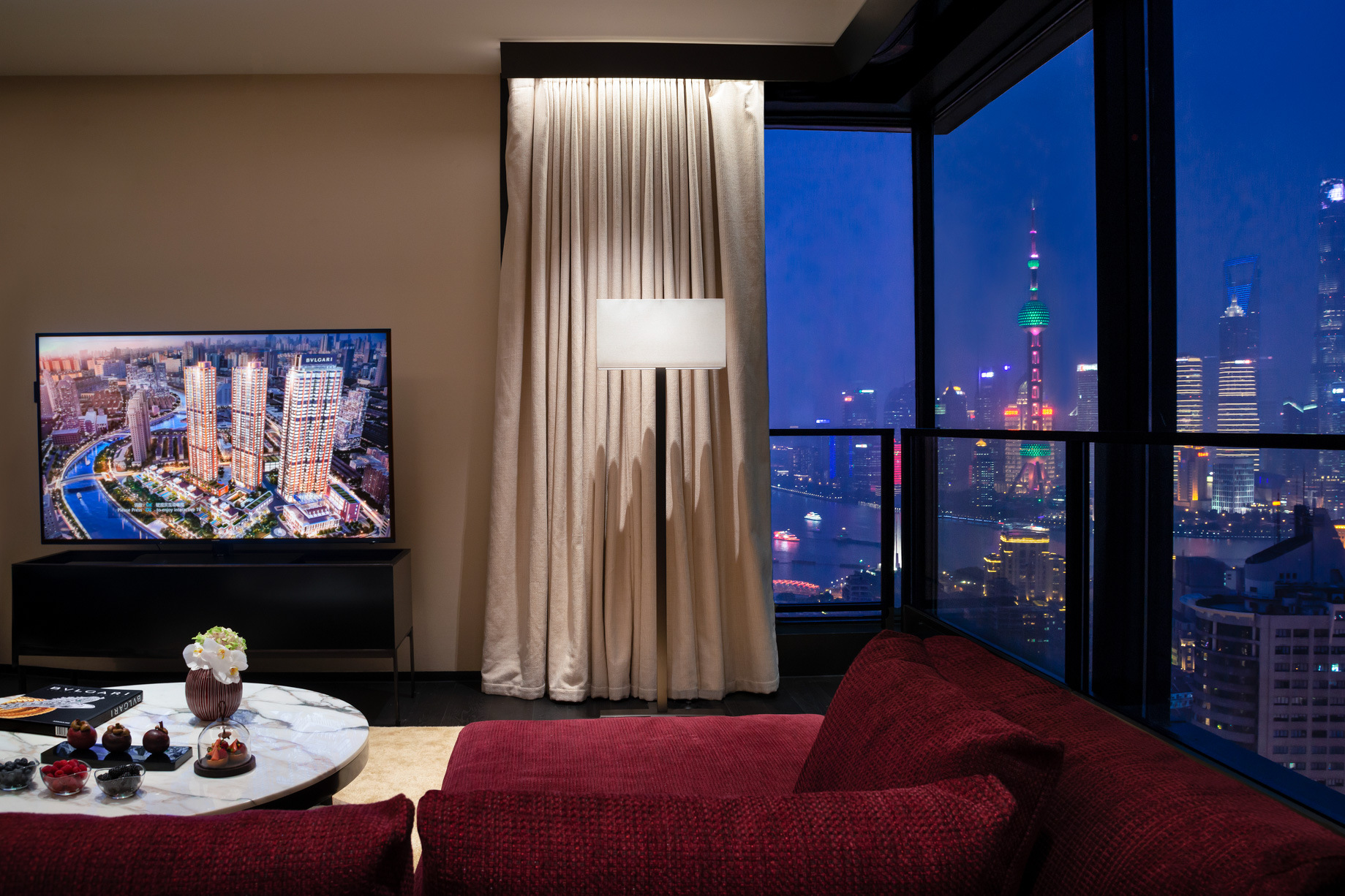 Bvlgari Hotel Shanghai – Shanghai, China – Suite Night View