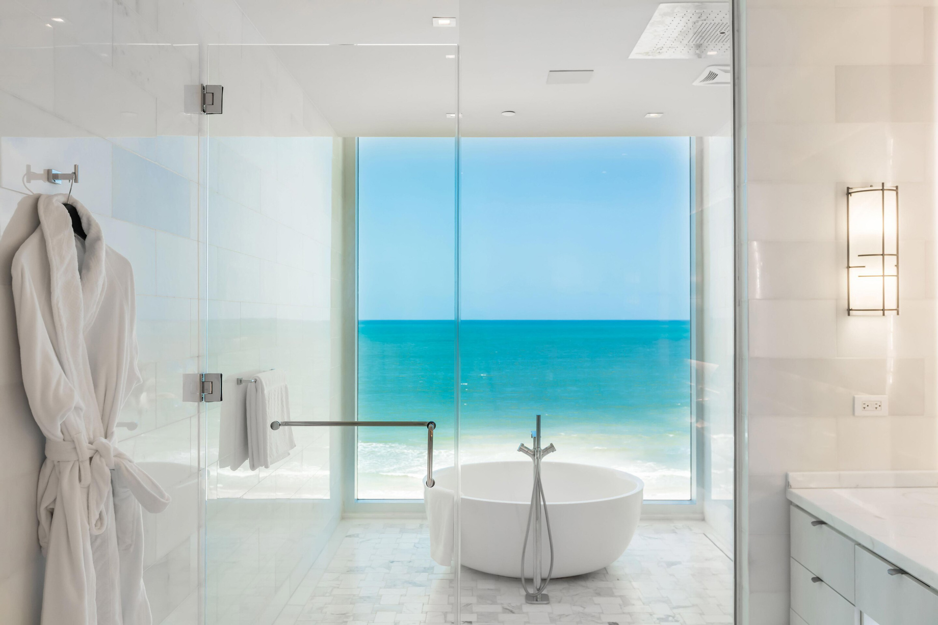 The St. Regis Bahia Beach Resort – Rio Grande, Puerto Rico – Ocean Drive Residences Master Shower and Tub