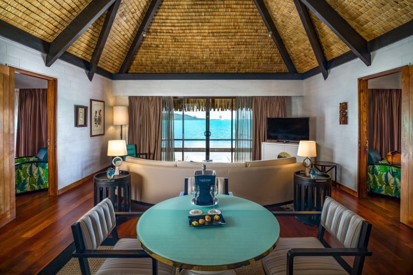 The St. Regis Bora Bora Resort - Bora Bora, French Polynesia - Two Bedrooms Overwater Royal Suite Villa Lounge