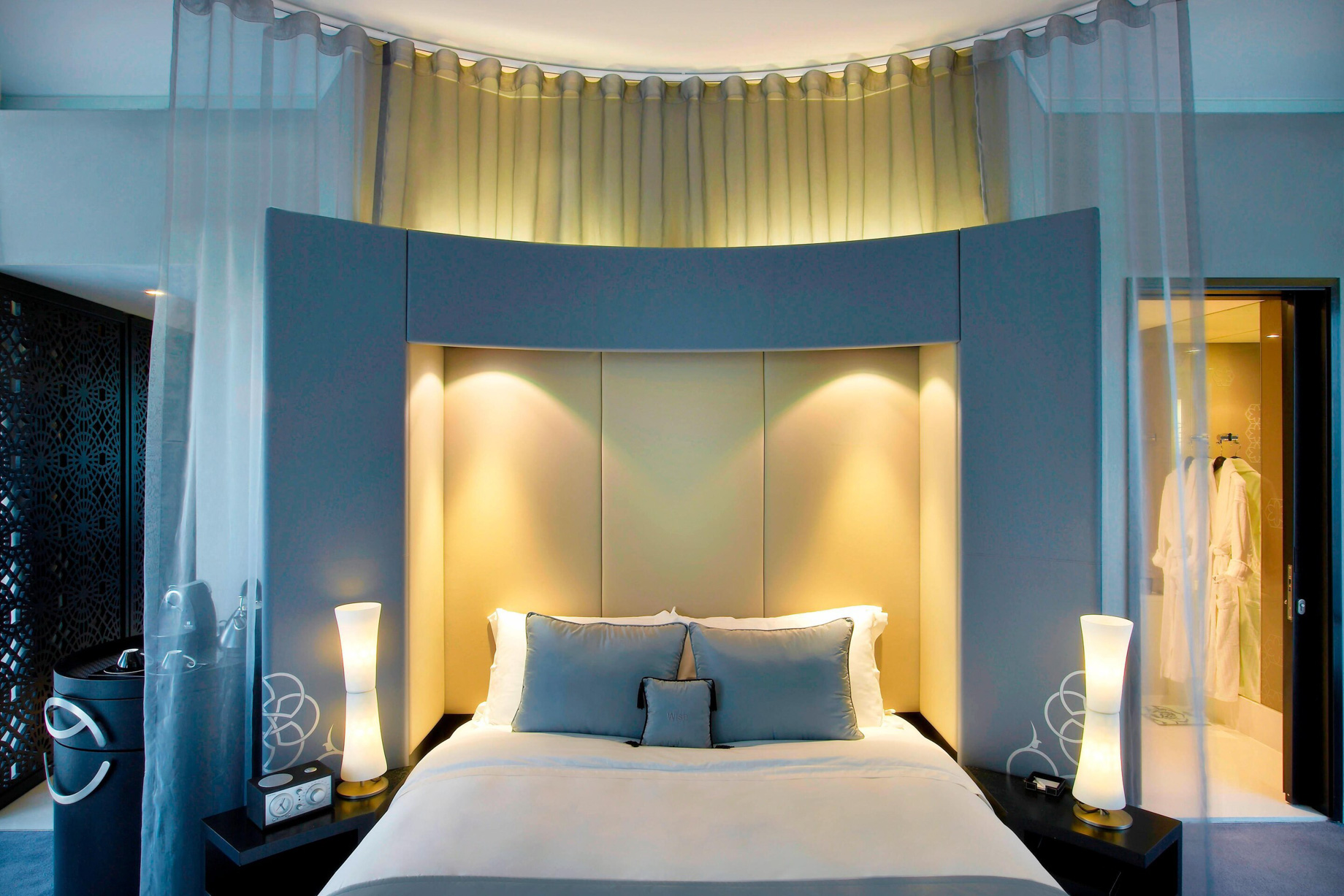 W Doha Hotel – Doha, Qatar – Cool Corner Suite Bedroom Decor