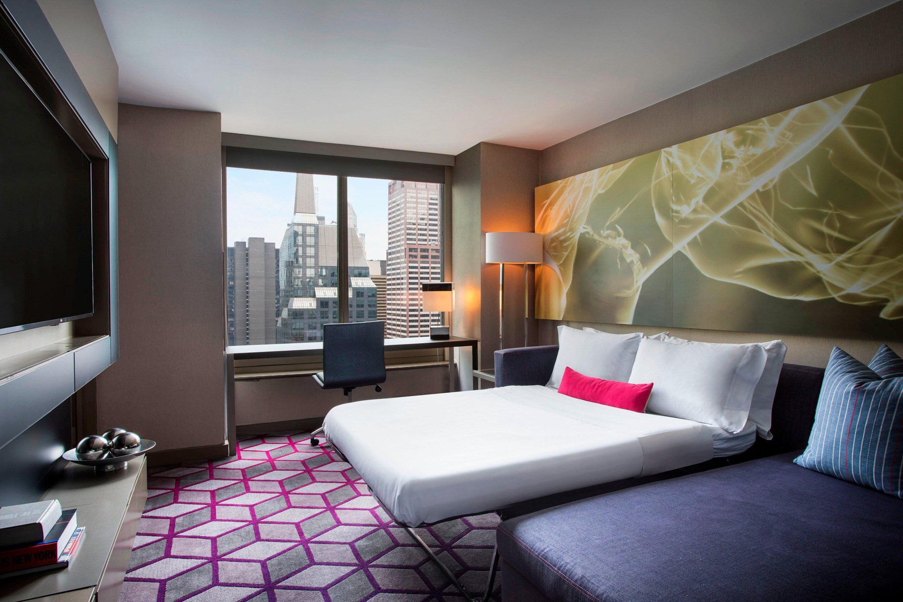 W New York Times Square Hotel - New York, NY, USA - Suite Sofabed Open