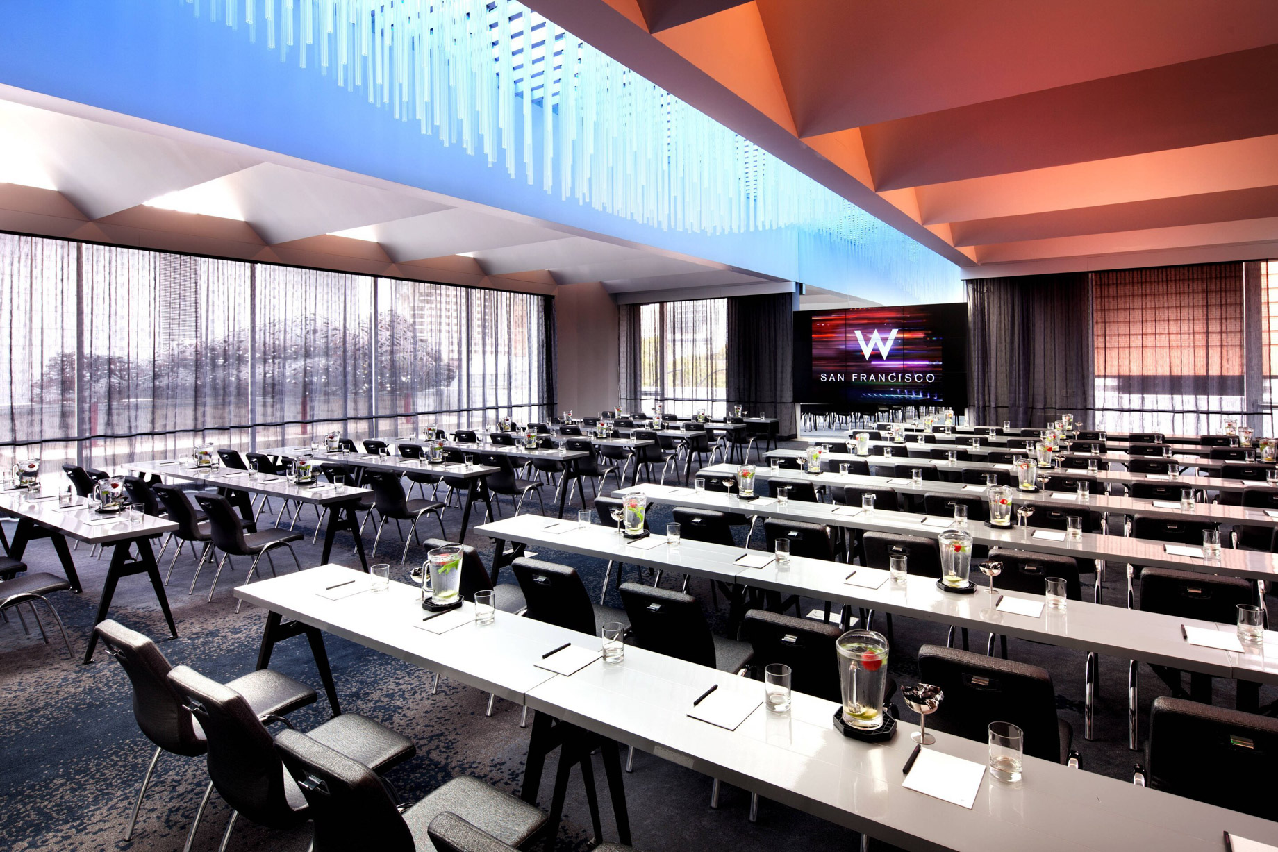 W San Francisco Hotel - San Francisco, CA, USA - Social Terrace Classroom Setup