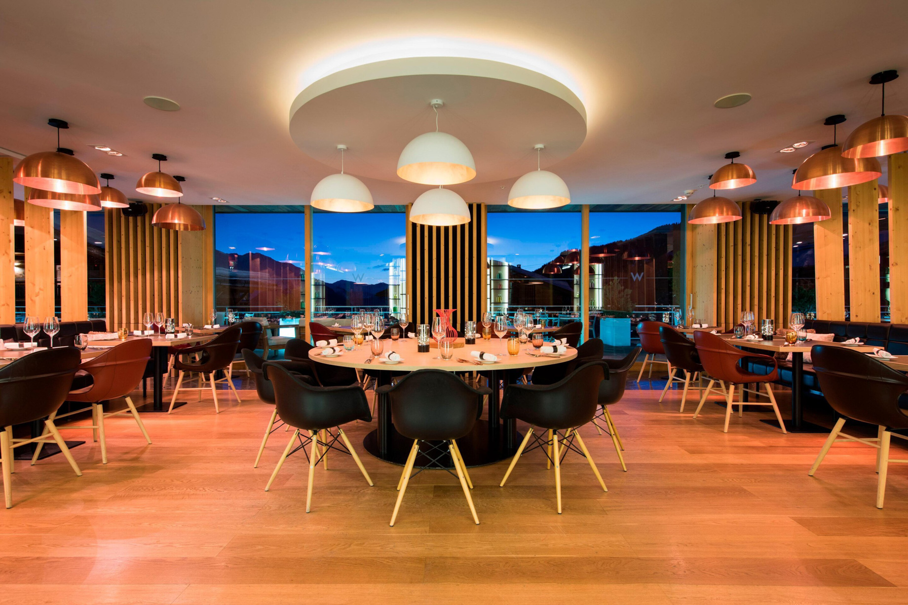 W Verbier Hotel - Verbier, Switzerland - W Kitchen Rounf Table