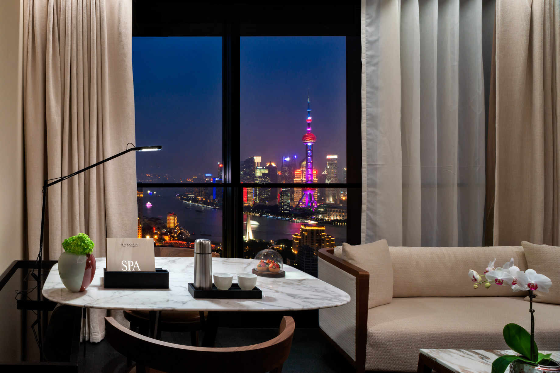 Bvlgari Hotel Shanghai – Shanghai, China – Suite Night View