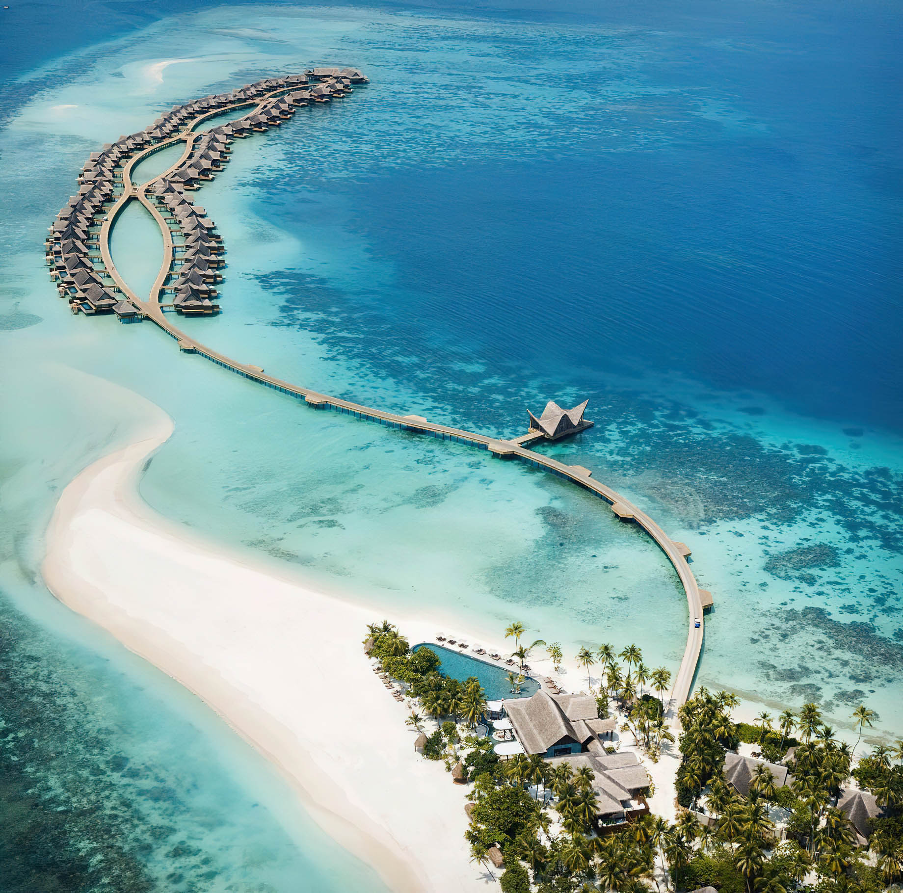 JOALI Maldives Resort – Muravandhoo Island, Maldives – White Sand Beach Aerial