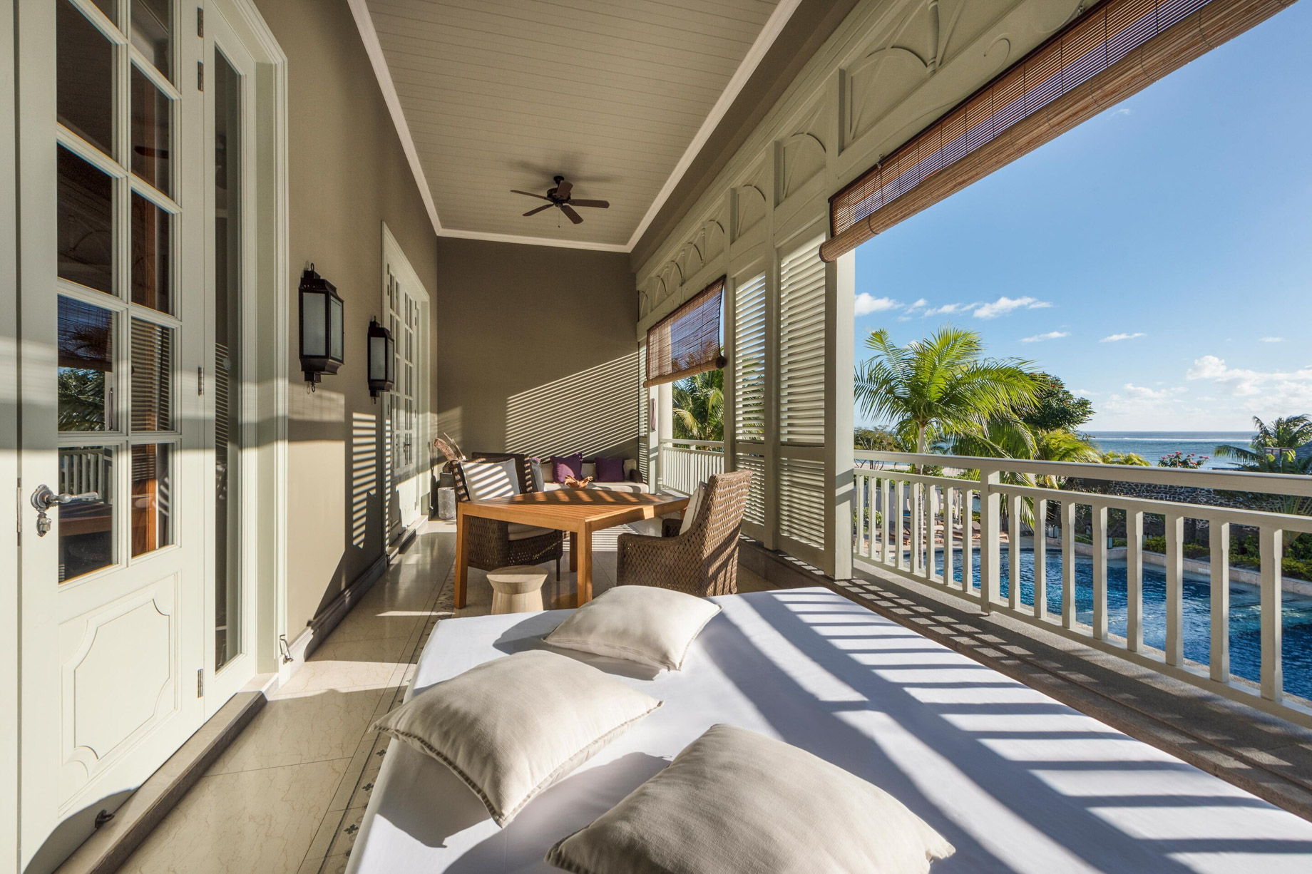 JW Marriott Mauritius Resort – Mauritius – Manor House Spa Suite Terrace Overlooking the Pool and Ocean