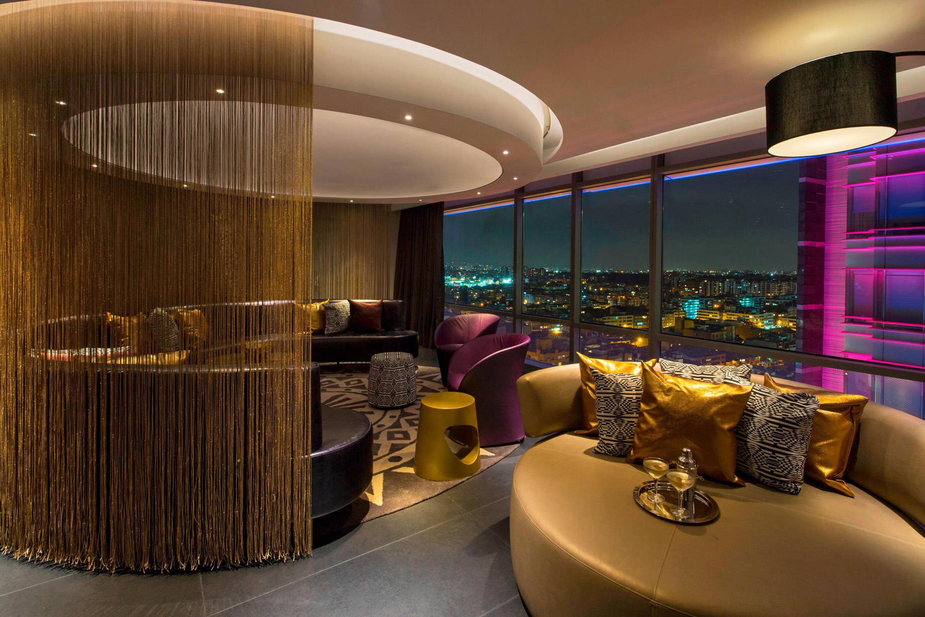 W Bogota Hotel - Bogota, Colombia - Extreme Wow King Suite Living Room
