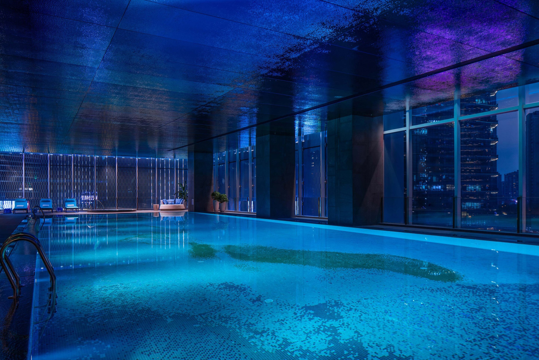 W Chengdu Hotel – Chengdu, China – WET Pool Night View