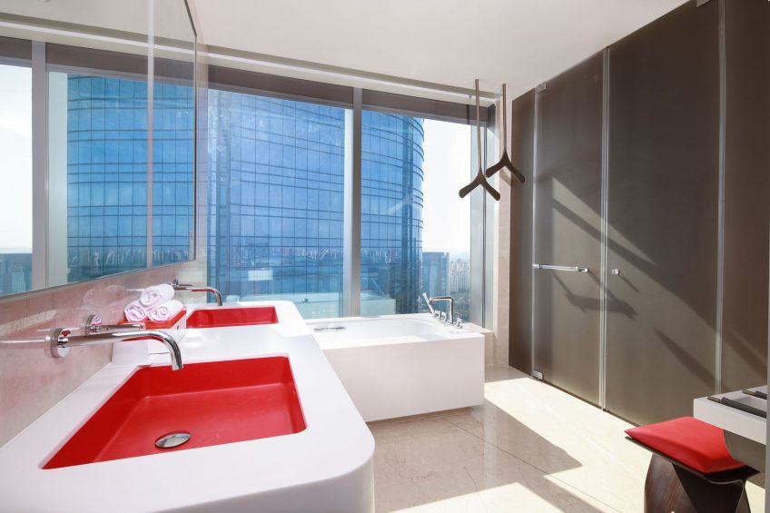 W Suzhou Hotel - Suzhou, China - Spectacular Room Bathroom Vanity