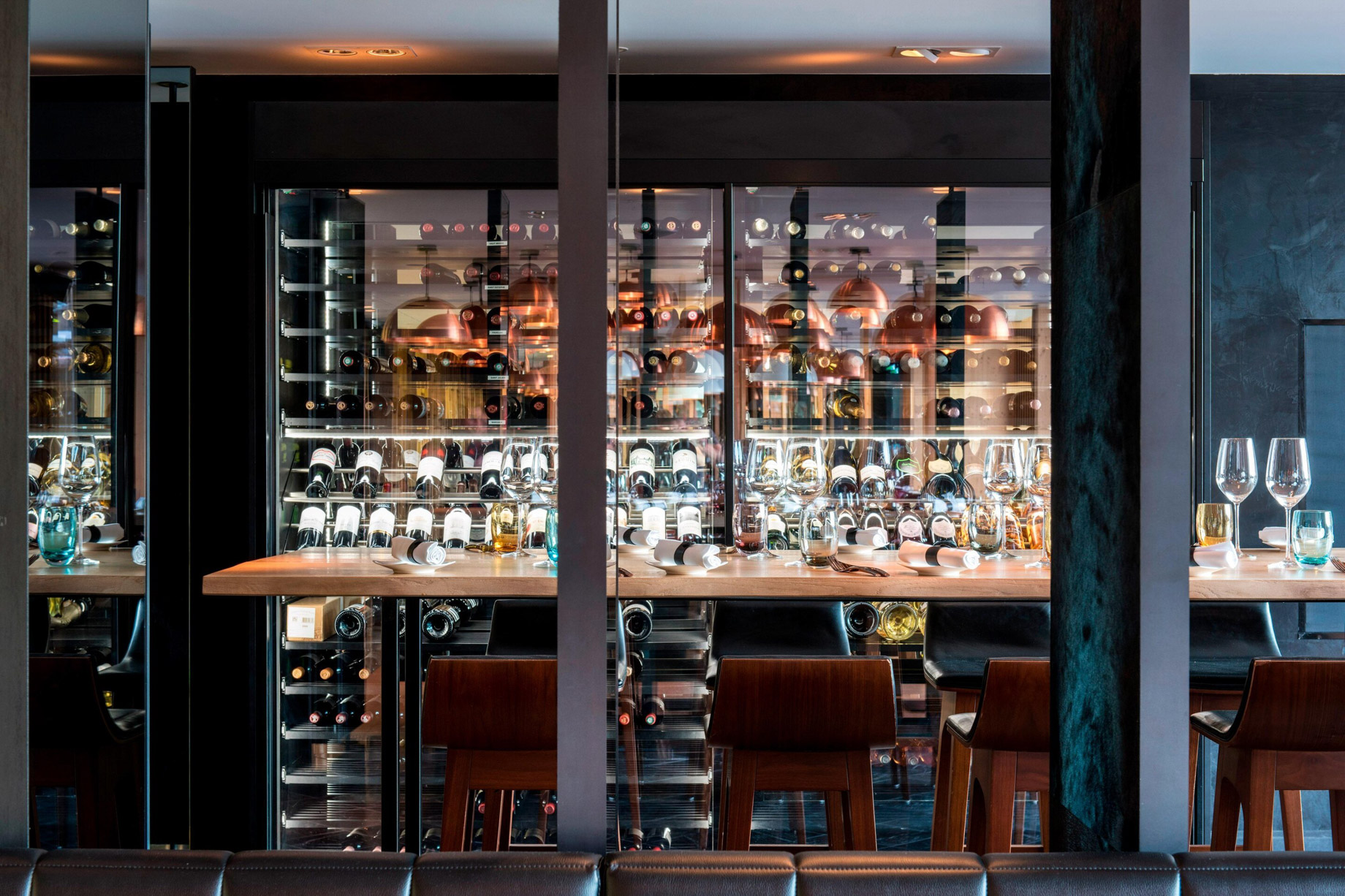 W Verbier Hotel – Verbier, Switzerland – W Kitchen Wine Rack