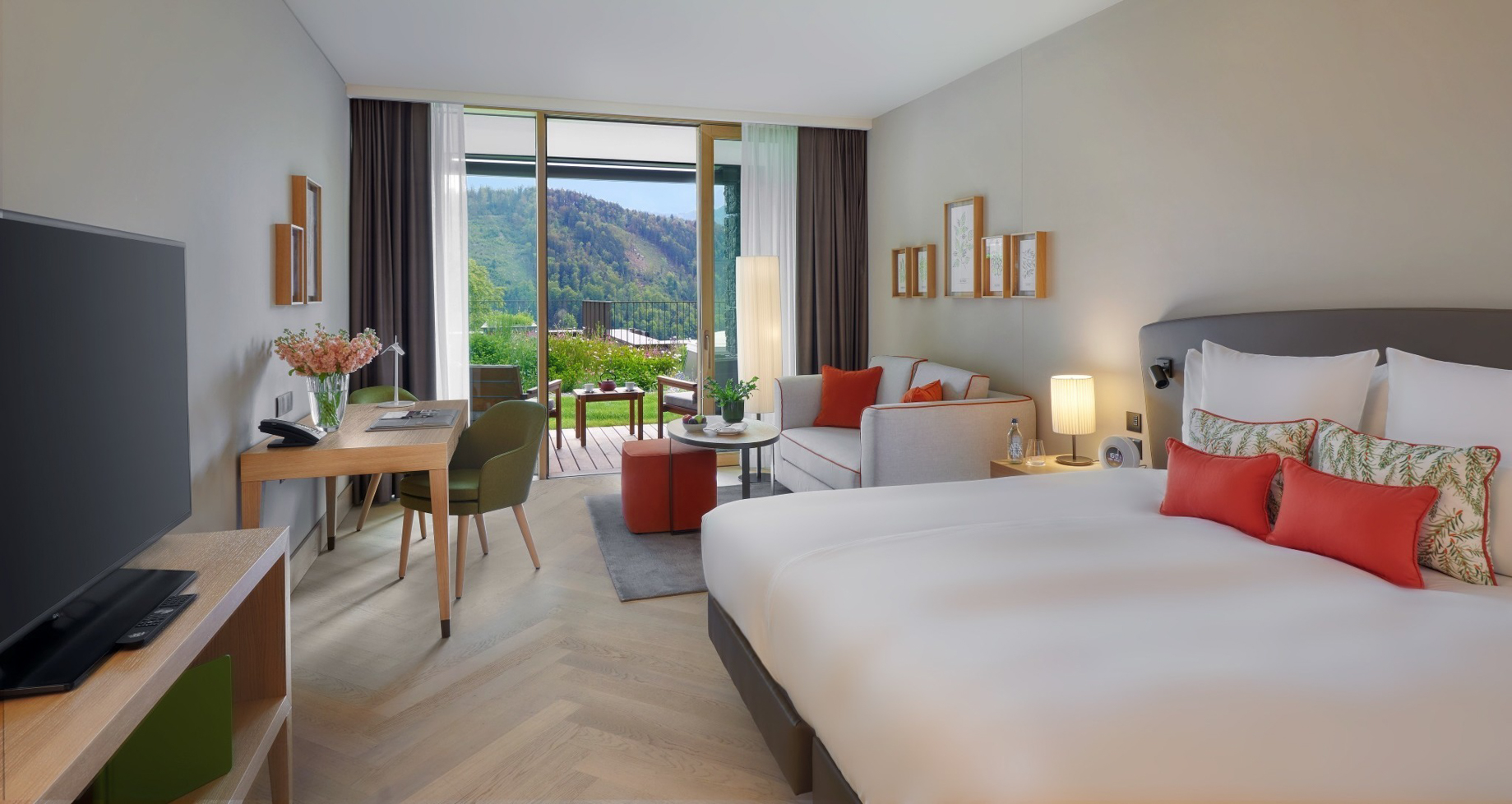 Waldhotel – Burgenstock Hotels & Resort – Obburgen, Switzerland – Executive Room Bedroom