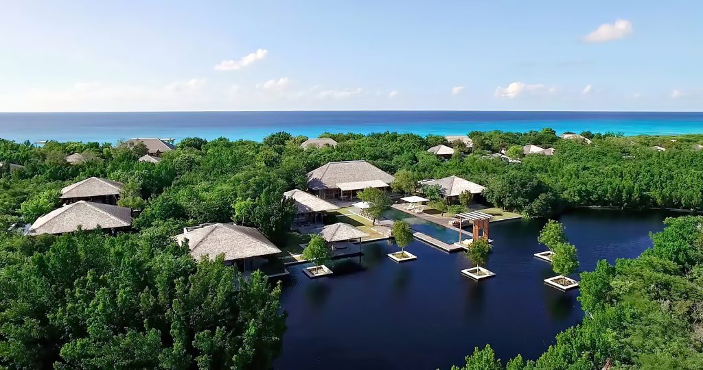Amanyara Resort - Providenciales, Turks and Caicos Islands - 4 Bedroom Tranquility Villa Pond Aerial