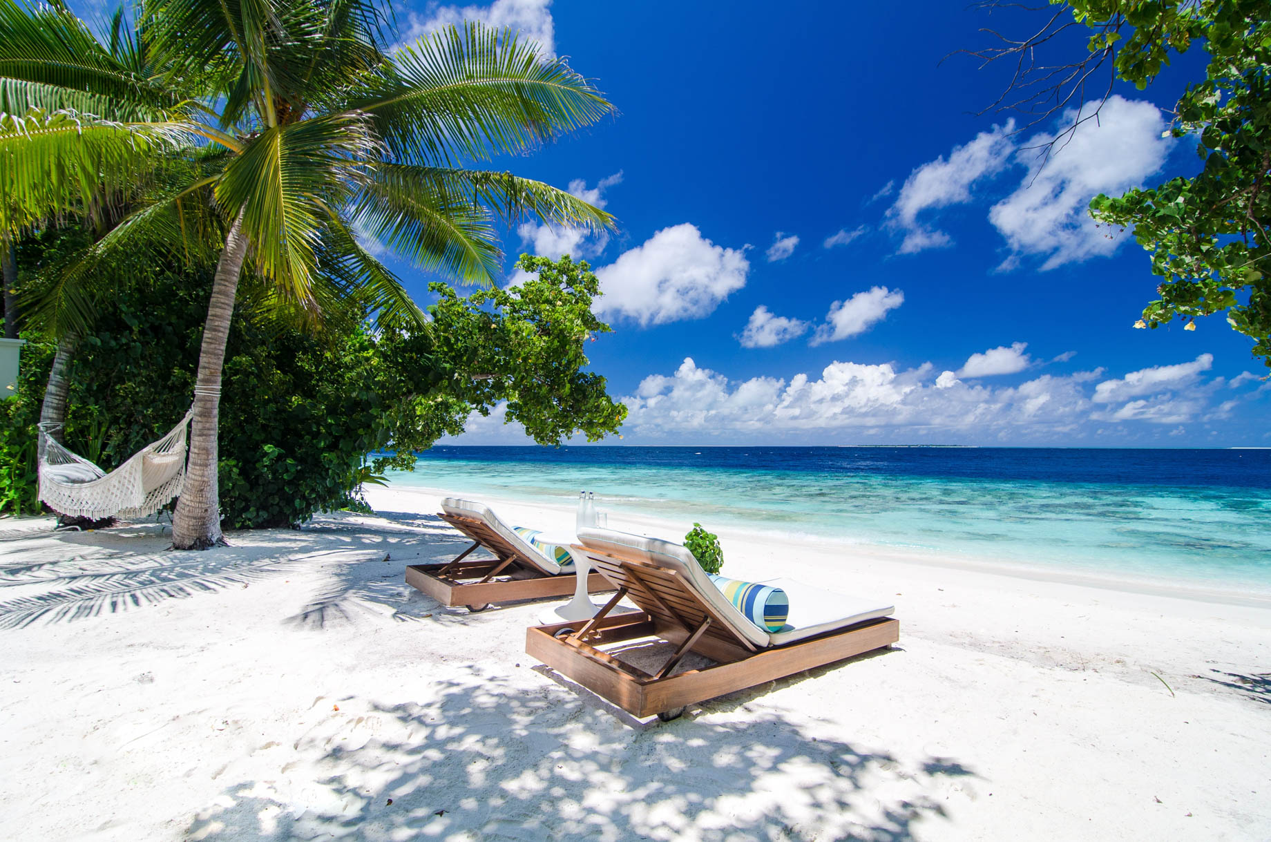 Amilla Fushi Resort and Residences – Baa Atoll, Maldives – Beachfront Sun Chairs