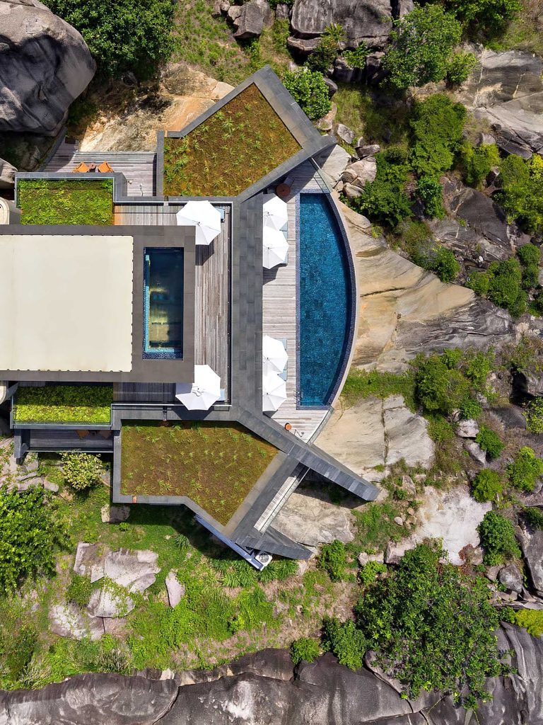 Six Senses Zil Pasyon Resort - Felicite Island, Seychelles - Four Bedroom Residence Aerial