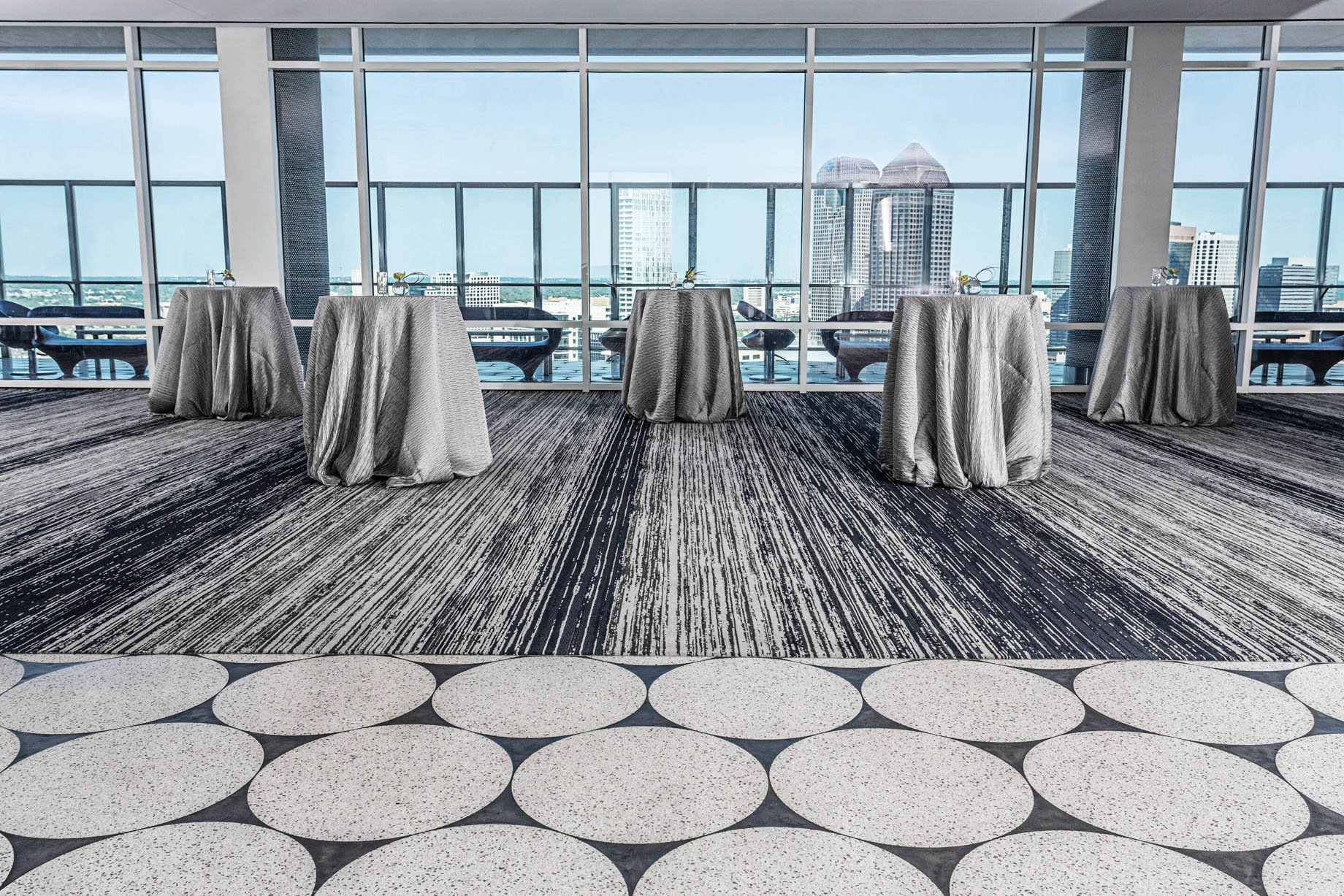 W Dallas Victory Hotel – Dallas, TX, USA – Altitude Room Reception Setup View