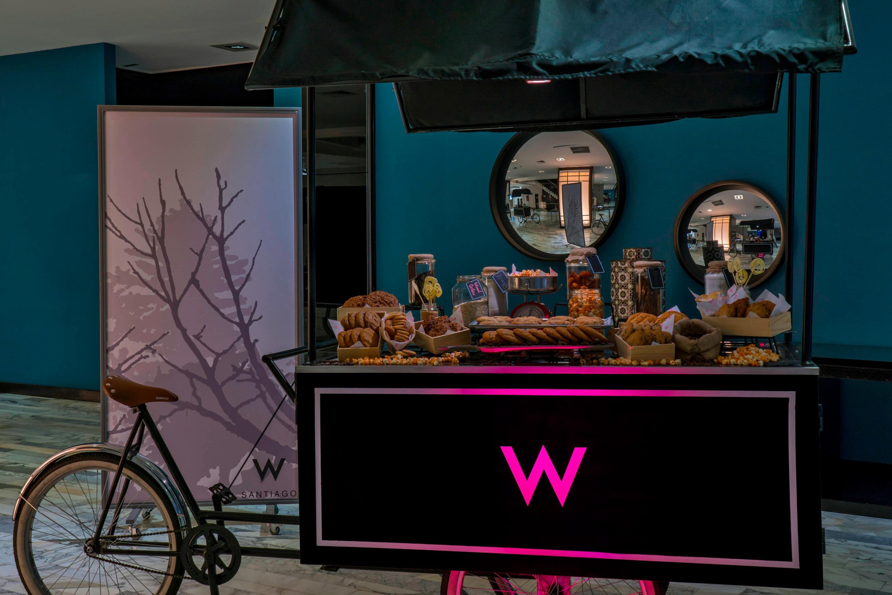 W Santiago Hotel – Santiago, Chile – Food Station Service At The Foyer