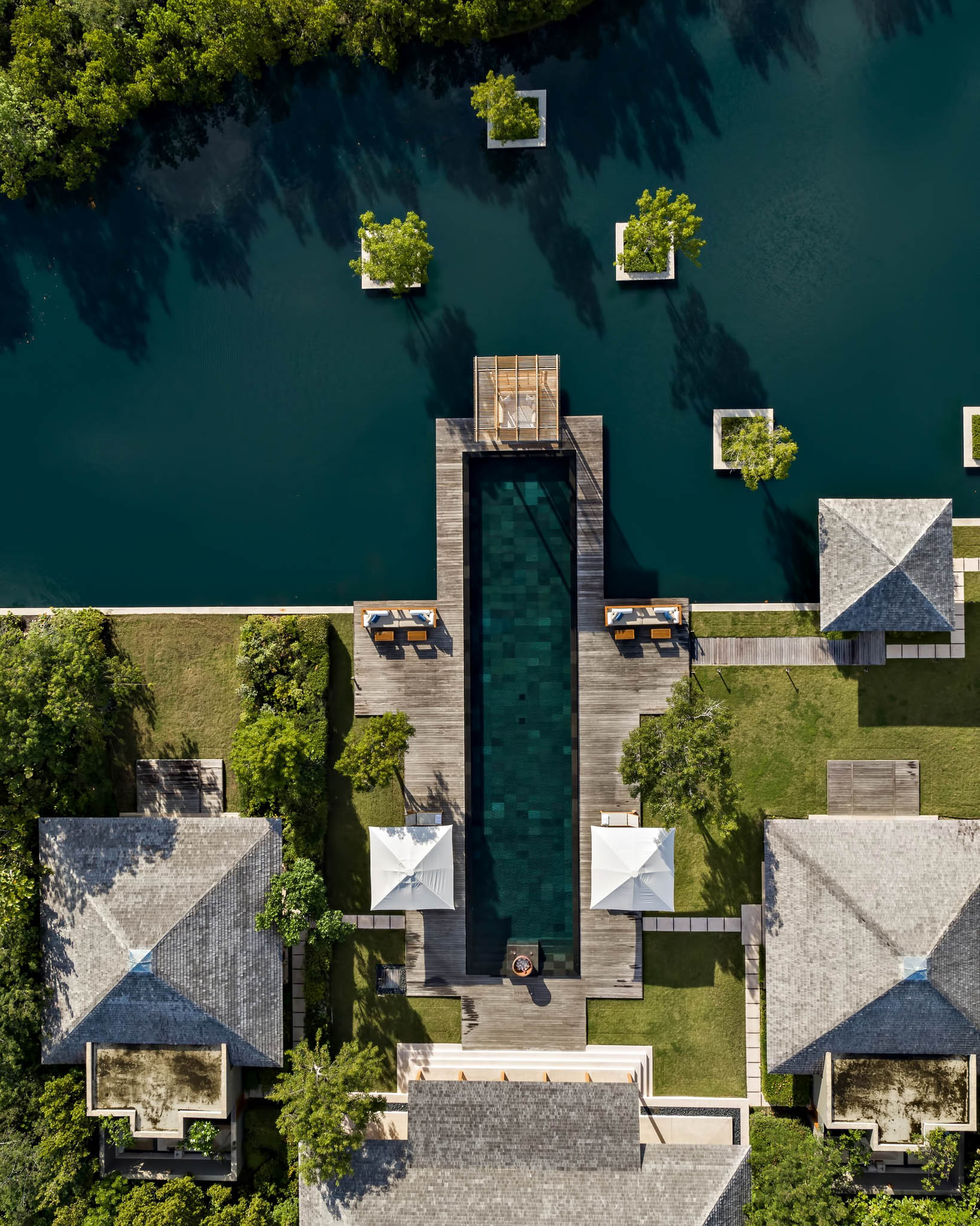 Amanyara Resort – Providenciales, Turks and Caicos Islands – 4 Bedroom Tranquility Villa Pool Overhead Aerial