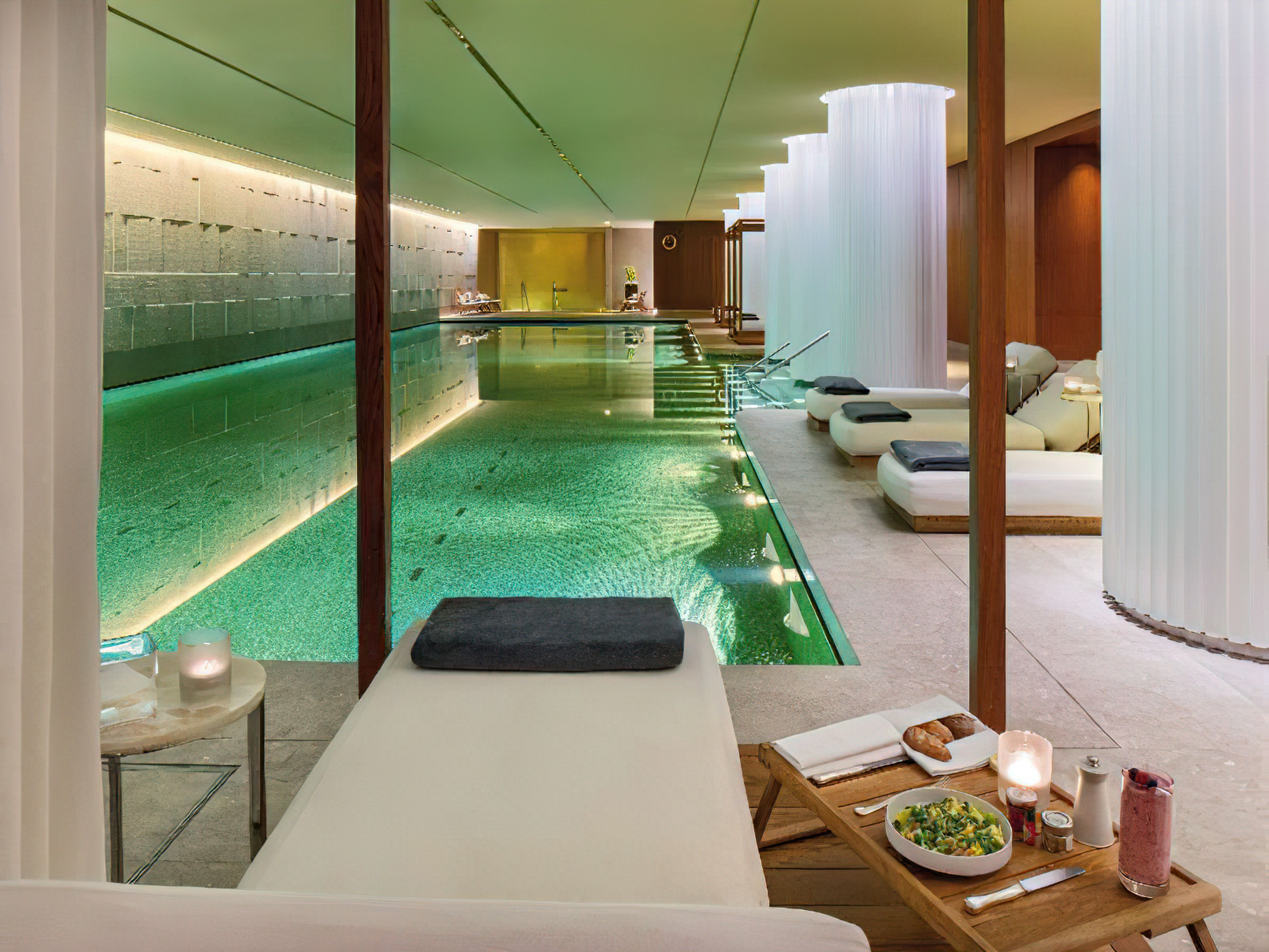 Bvlgari Hotel London – Knightsbridge, London, UK – Bvlgari Pool Private Cabana View