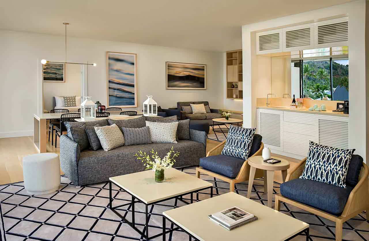 InterContinental Hayman Island Resort – Whitsunday Islands, Australia – Two Bedroom Hayman Suite Hero Lounge Area