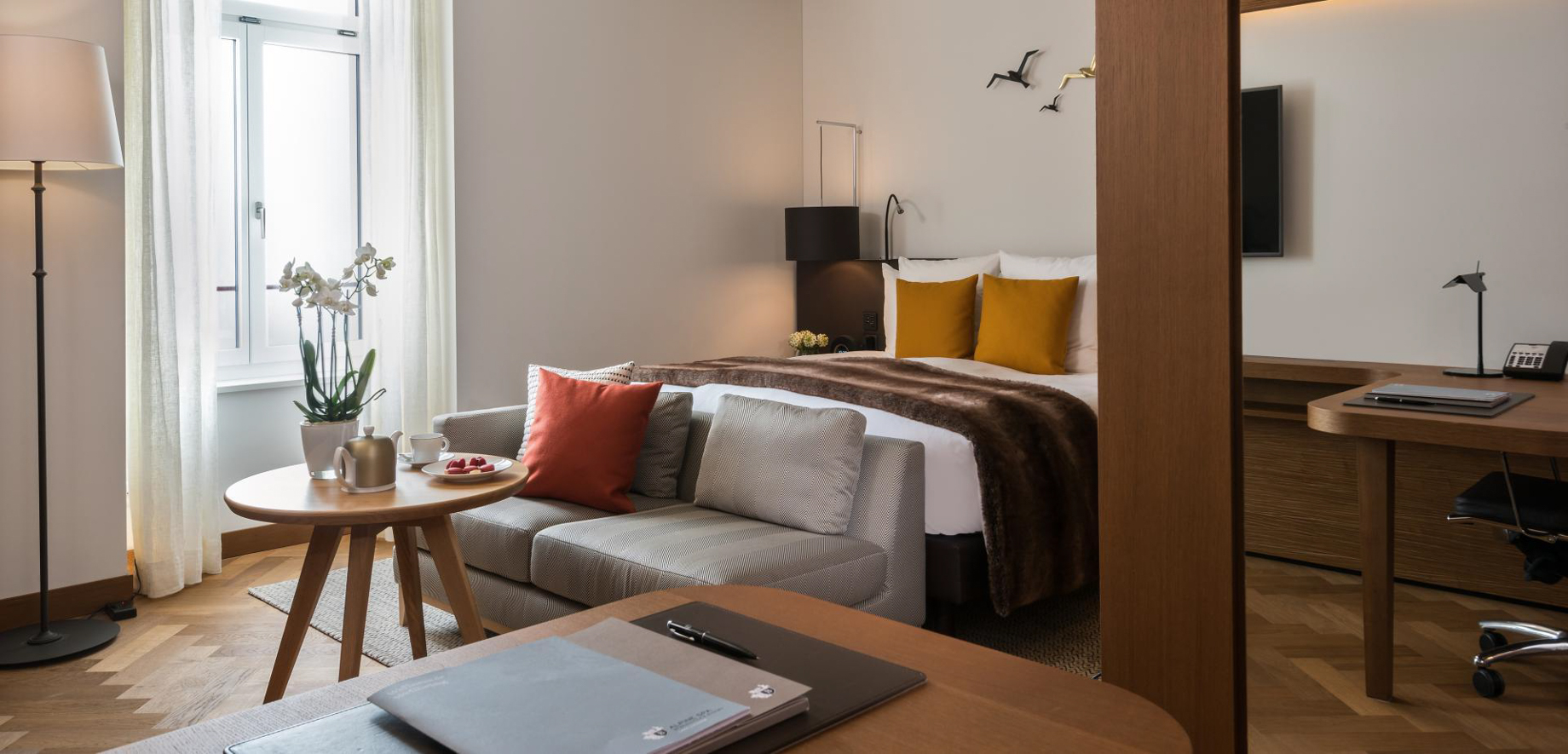 Palace Hotel – Burgenstock Hotels & Resort – Obburgen, Switzerland – Superior Room Lake View Bedroom