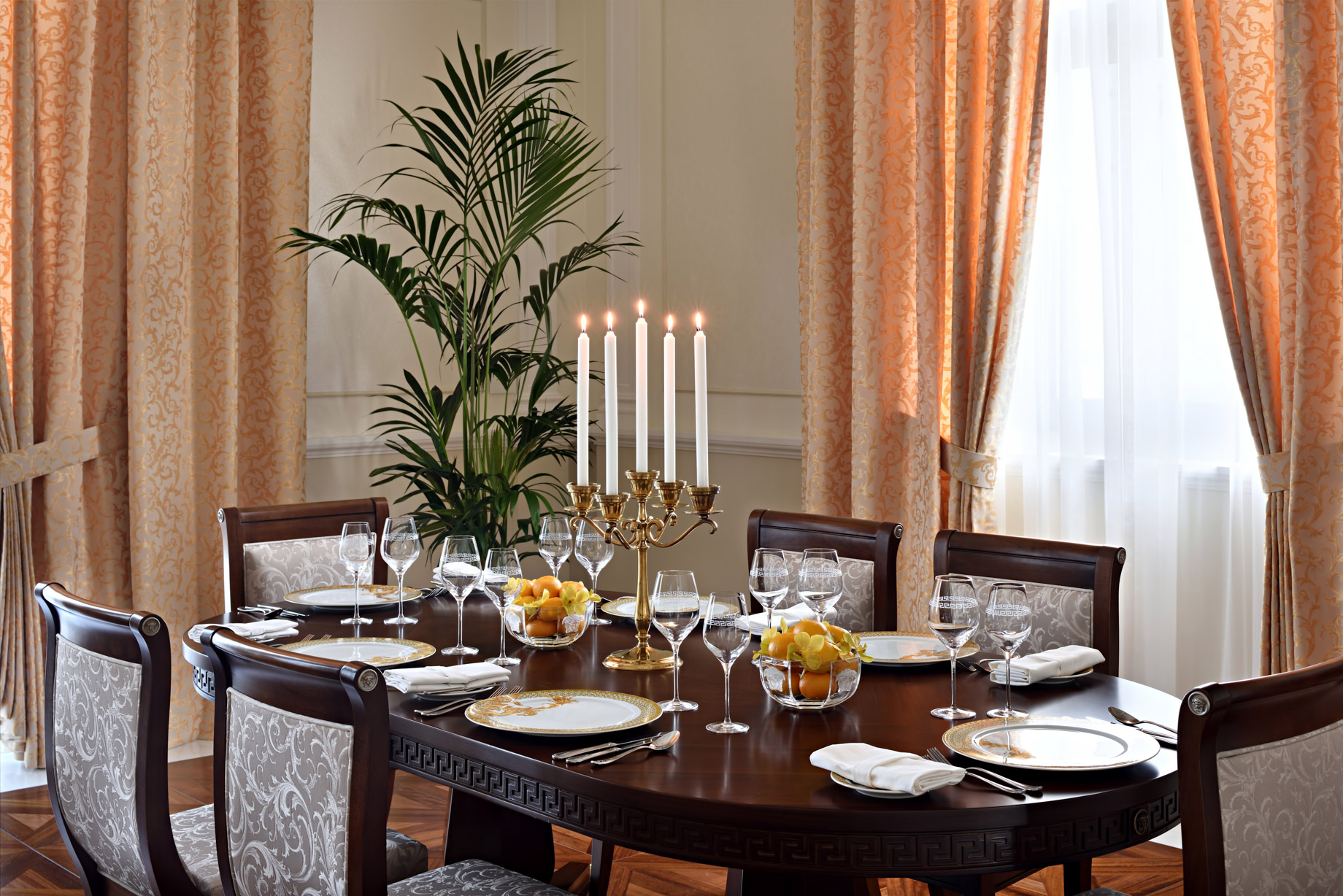 Palazzo Versace Dubai Hotel – Jaddaf Waterfront, Dubai, UAE – Signature Suite Dining Area