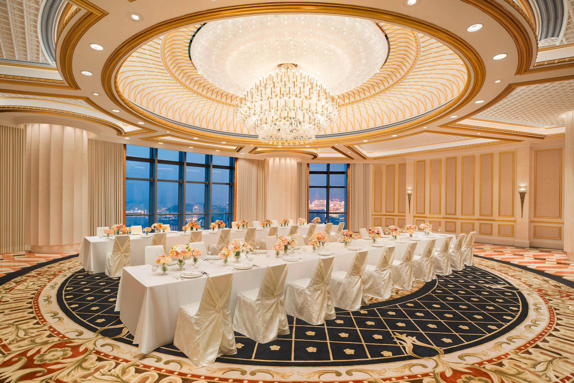 The St. Regis Zhuhai Hotel – Zhuhai, Guangdong, China – The St. Regis Roof Long Table Setup