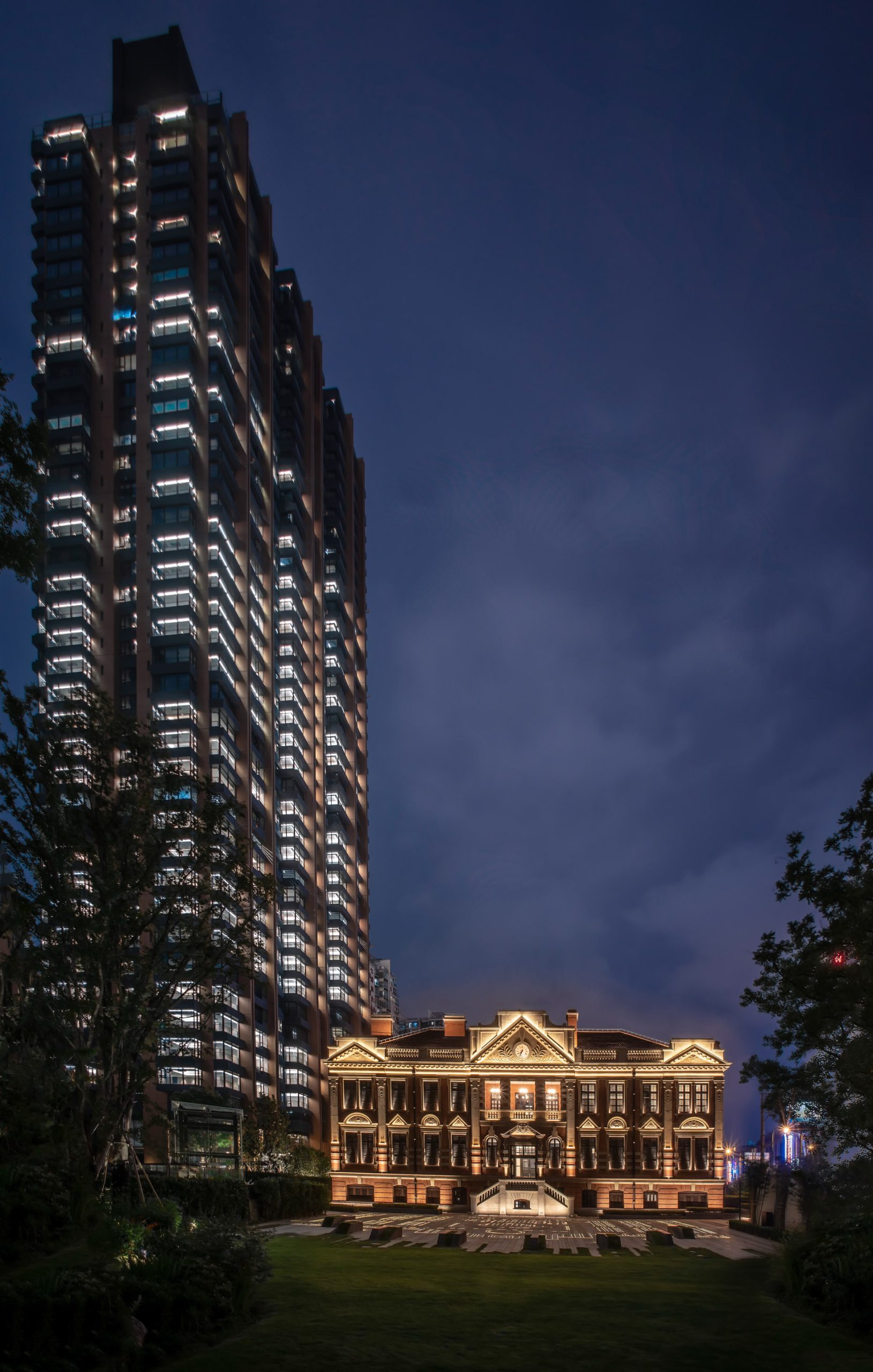 Bvlgari Hotel Shanghai – Shanghai, China – Hotel Exterior Night View