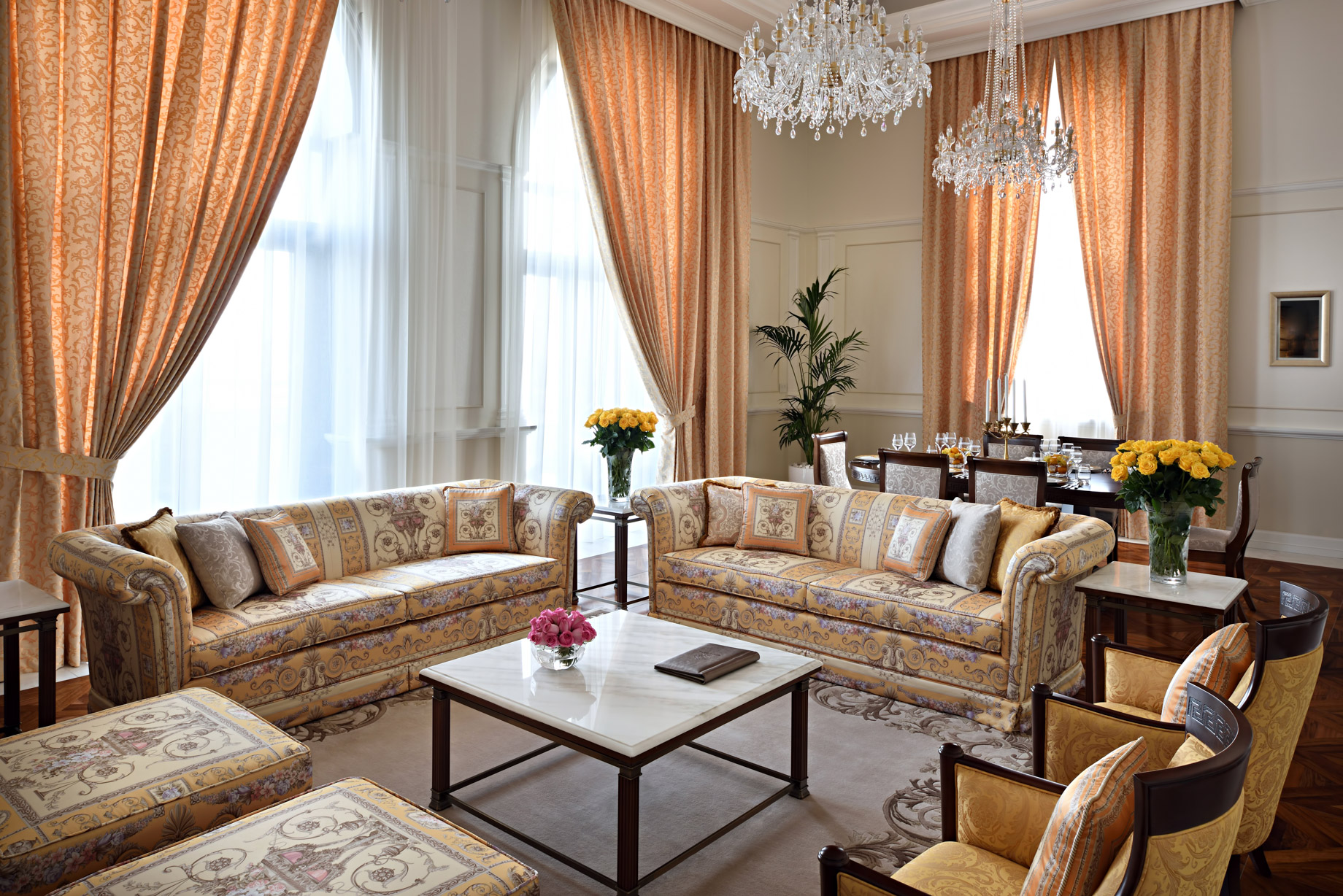 Palazzo Versace Dubai Hotel – Jaddaf Waterfront, Dubai, UAE – Signature Suite Living Area