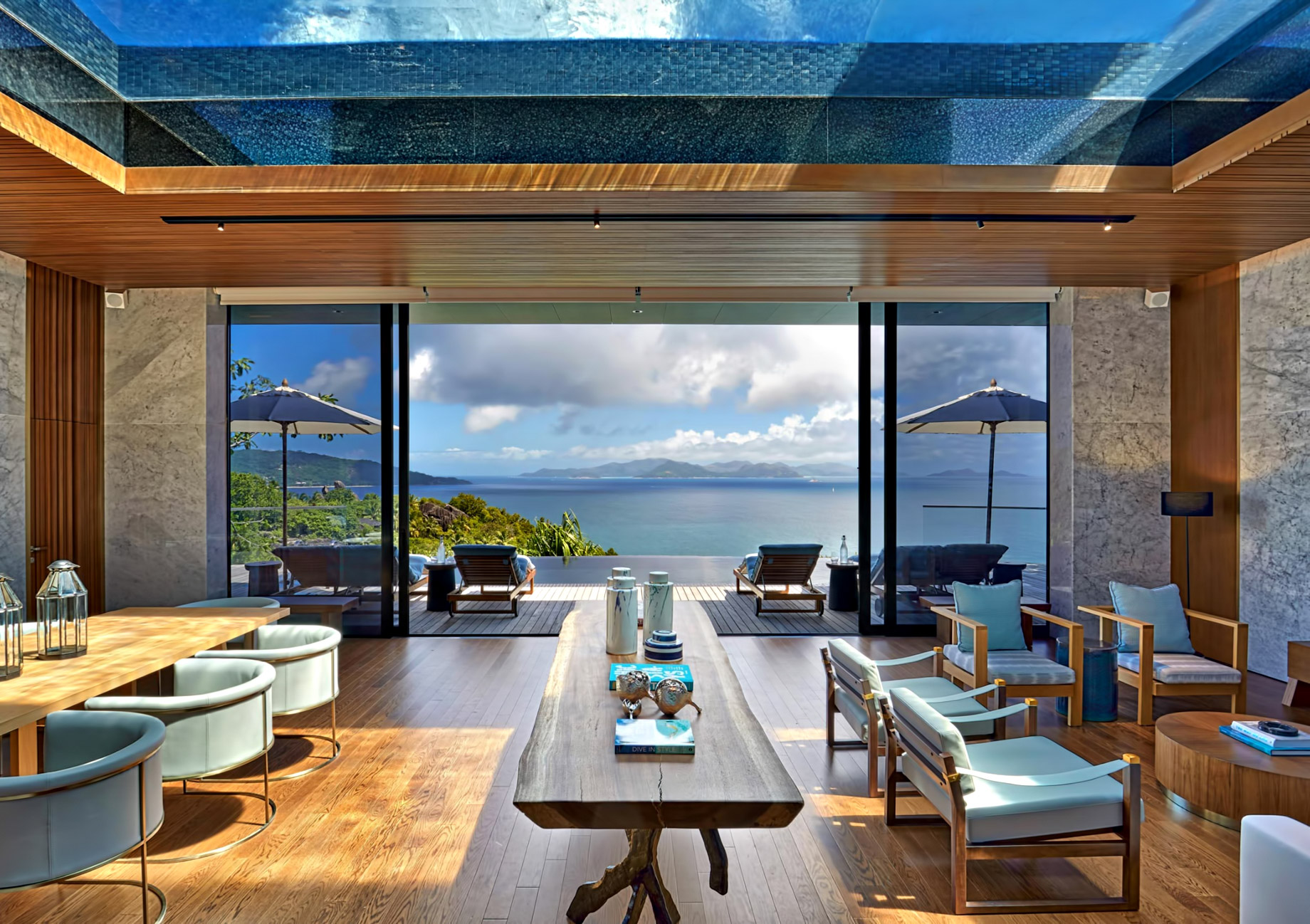 Six Senses Zil Pasyon Resort - Felicite Island, Seychelles - Four Bedroom Residence Living and Dining Room