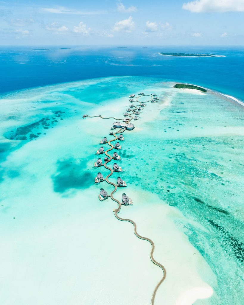 Soneva Jani Resort - Noonu Atoll, Medhufaru, Maldives - Jetty Aerial View