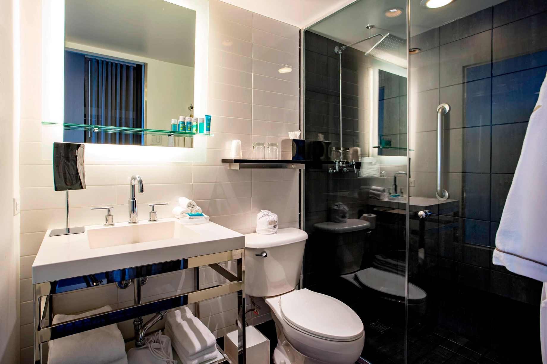 W Chicago Lakeshore Hotel – Chicago, IL, USA – Wonderful Accessible Guest Bathroom