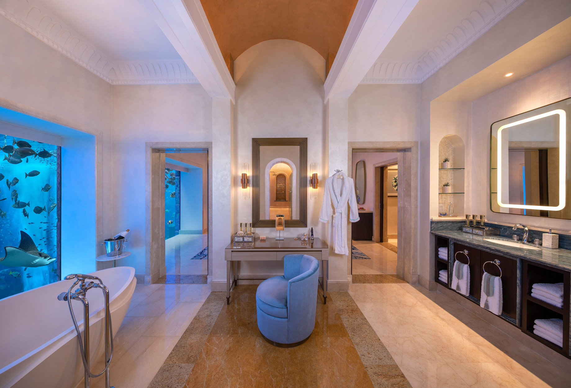 Atlantis The Palm Resort – Crescent Rd, Dubai, UAE – Underwater Suite Bathroom