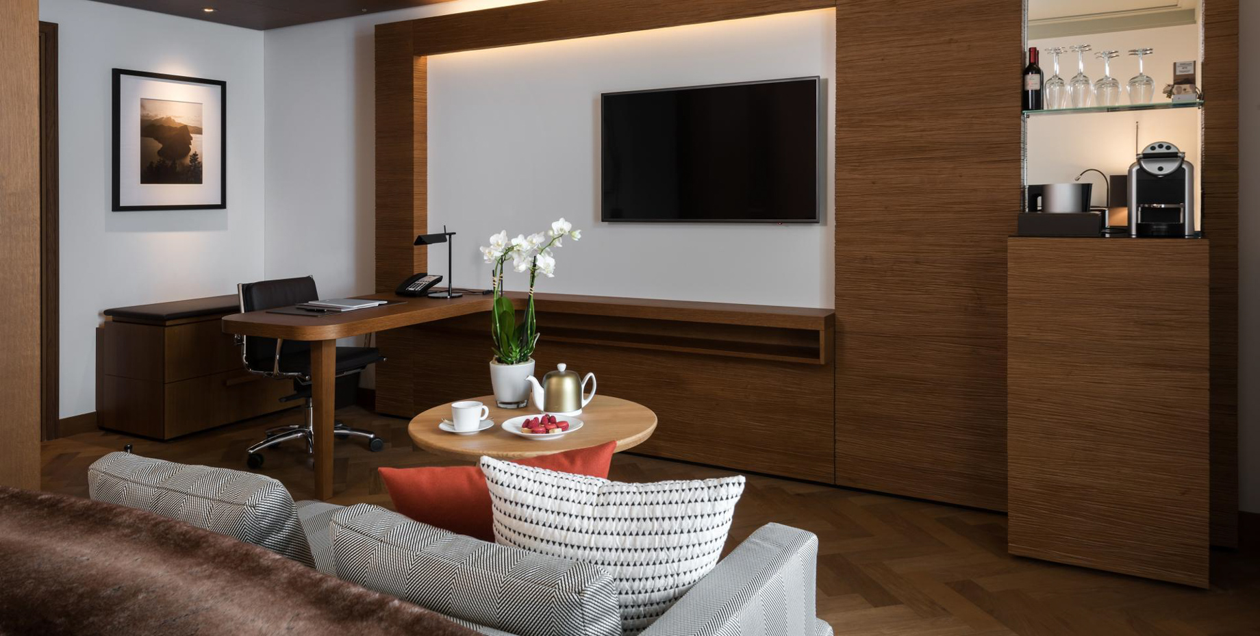 Palace Hotel - Burgenstock Hotels & Resort - Obburgen, Switzerland - Superior Room Living Area