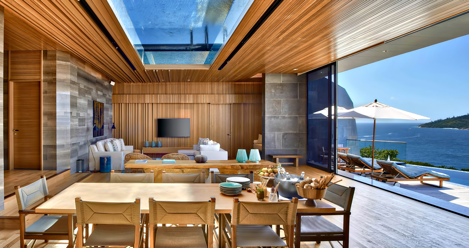 Six Senses Zil Pasyon Resort - Felicite Island, Seychelles - Four Bedroom Residence Living Room