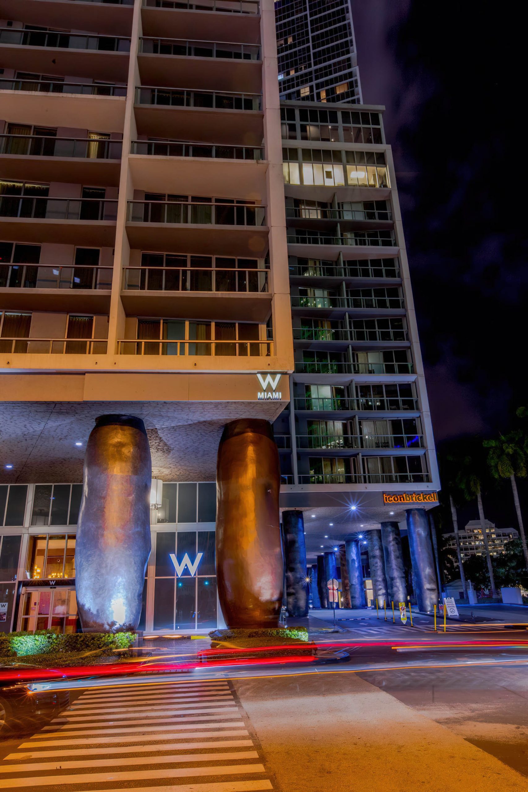 W Miami Hotel - Miami, FL, USA - Night View