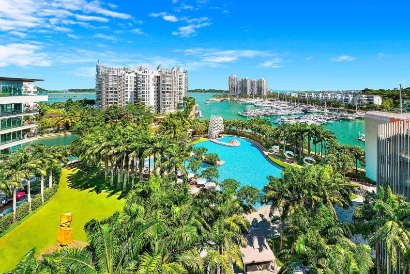 W Singapore Sentosa Cove Hotel - Singapore - WET Pool Aerial