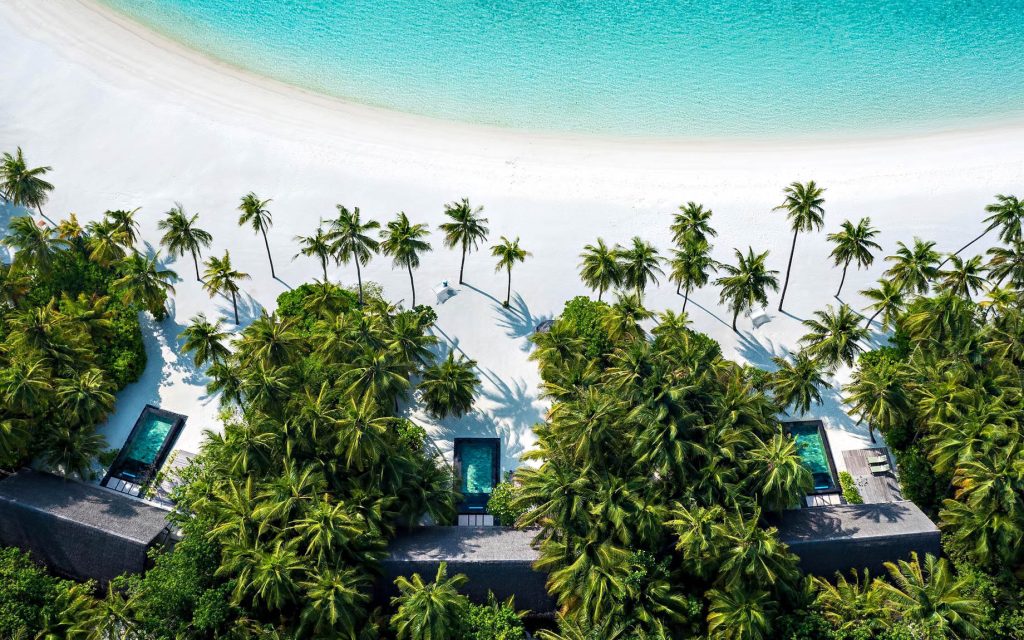 One&Only Reethi Rah Resort - North Male Atoll, Maldives - Beach Villa Overhead View