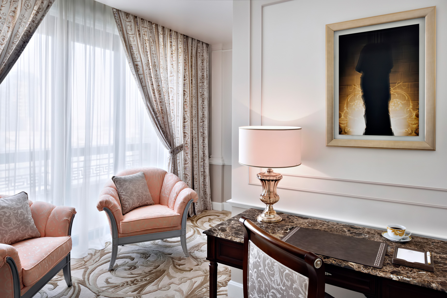 Palazzo Versace Dubai Hotel – Jaddaf Waterfront, Dubai, UAE – Junior Suite Study