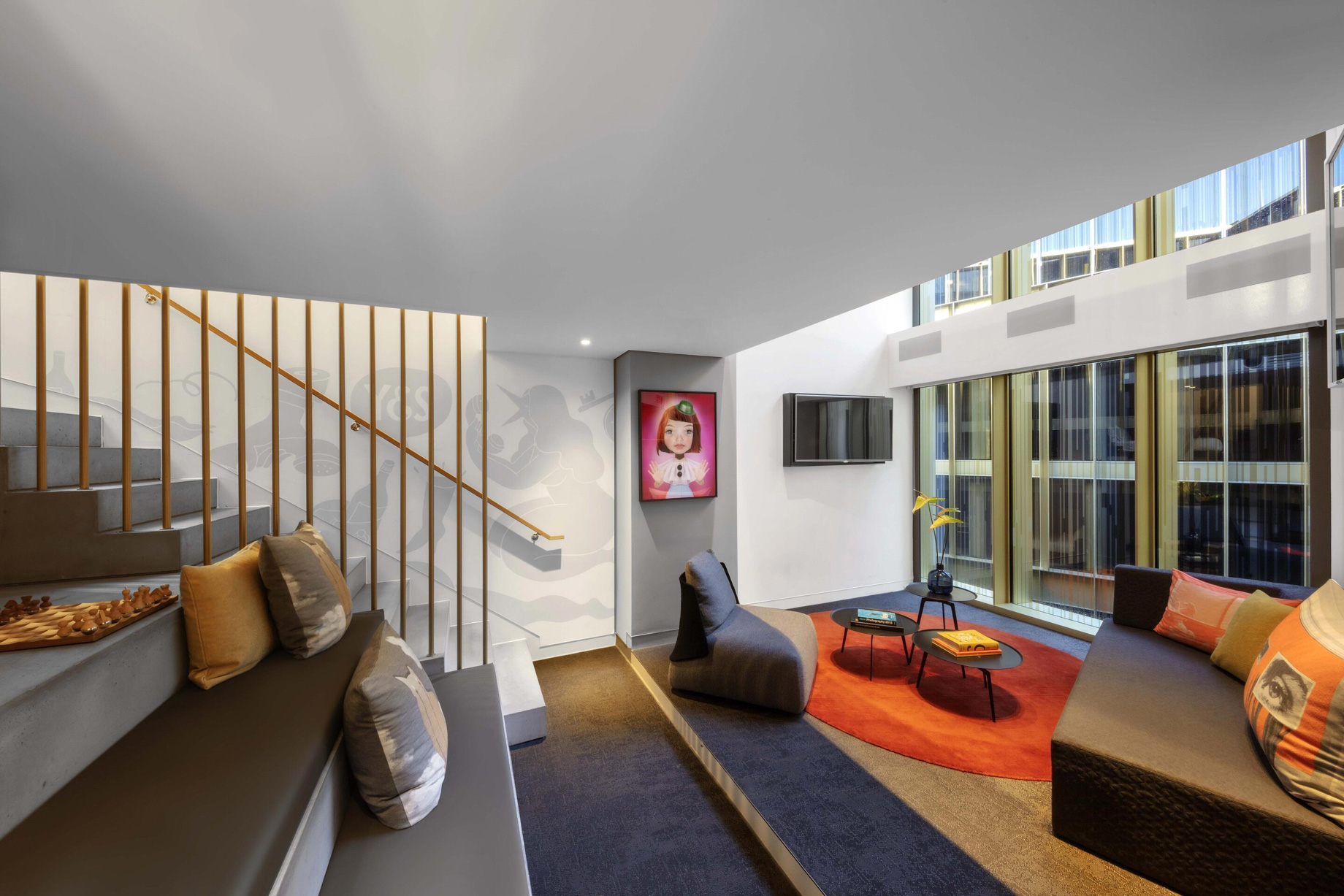 W Amsterdam Hotel - Amsterdam, Netherlands - Marvelous Exchange One Bedroom Loft Living Area