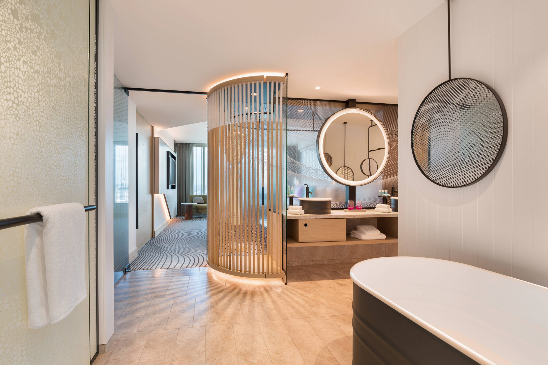 W Brisbane Hotel – Brisbane, Australia – Suite Bathroom and Bathroom Tub