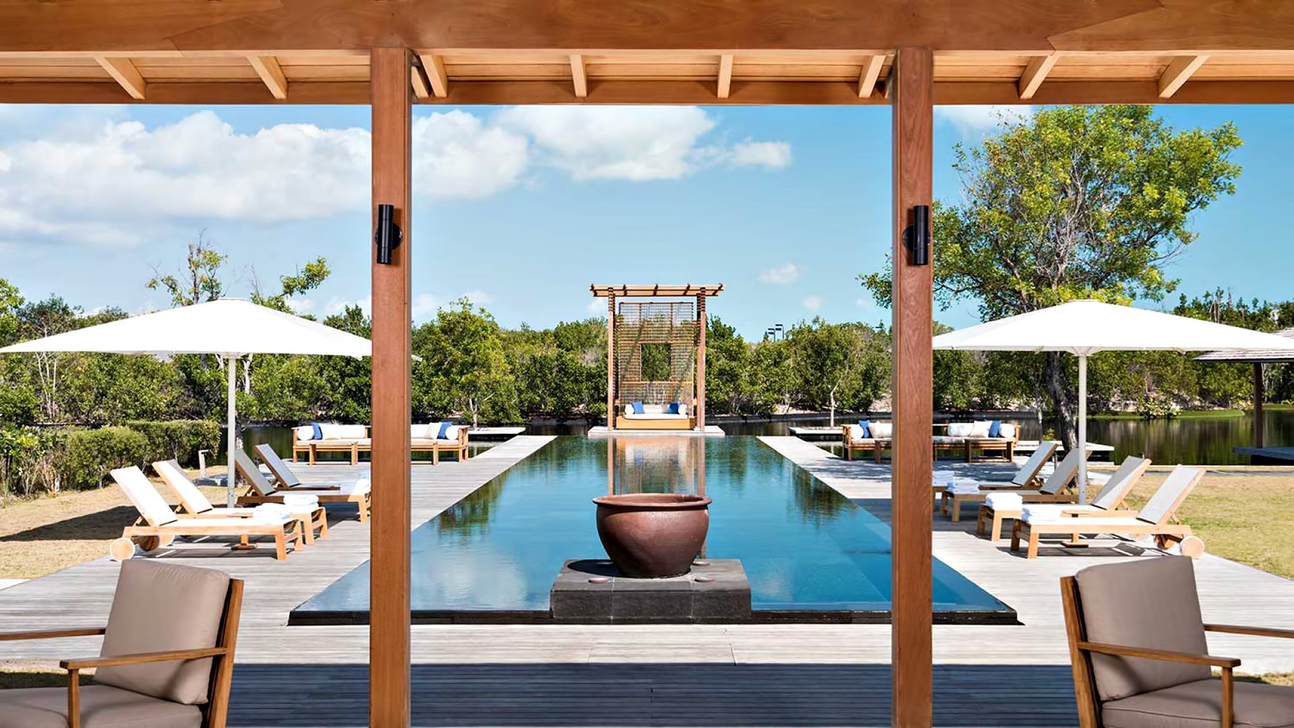 Amanyara Resort – Providenciales, Turks and Caicos Islands – 4 Bedroom Tranquility Villa Infinity Pool Deck View