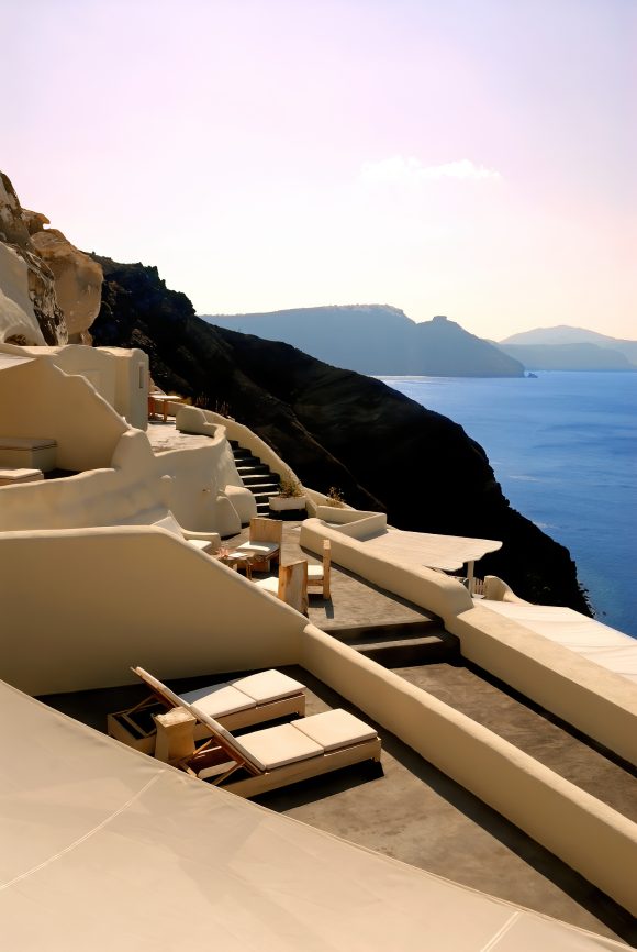 Mystique Hotel Santorini – Oia, Santorini Island, Greece - Clifftop Ocean View Deck