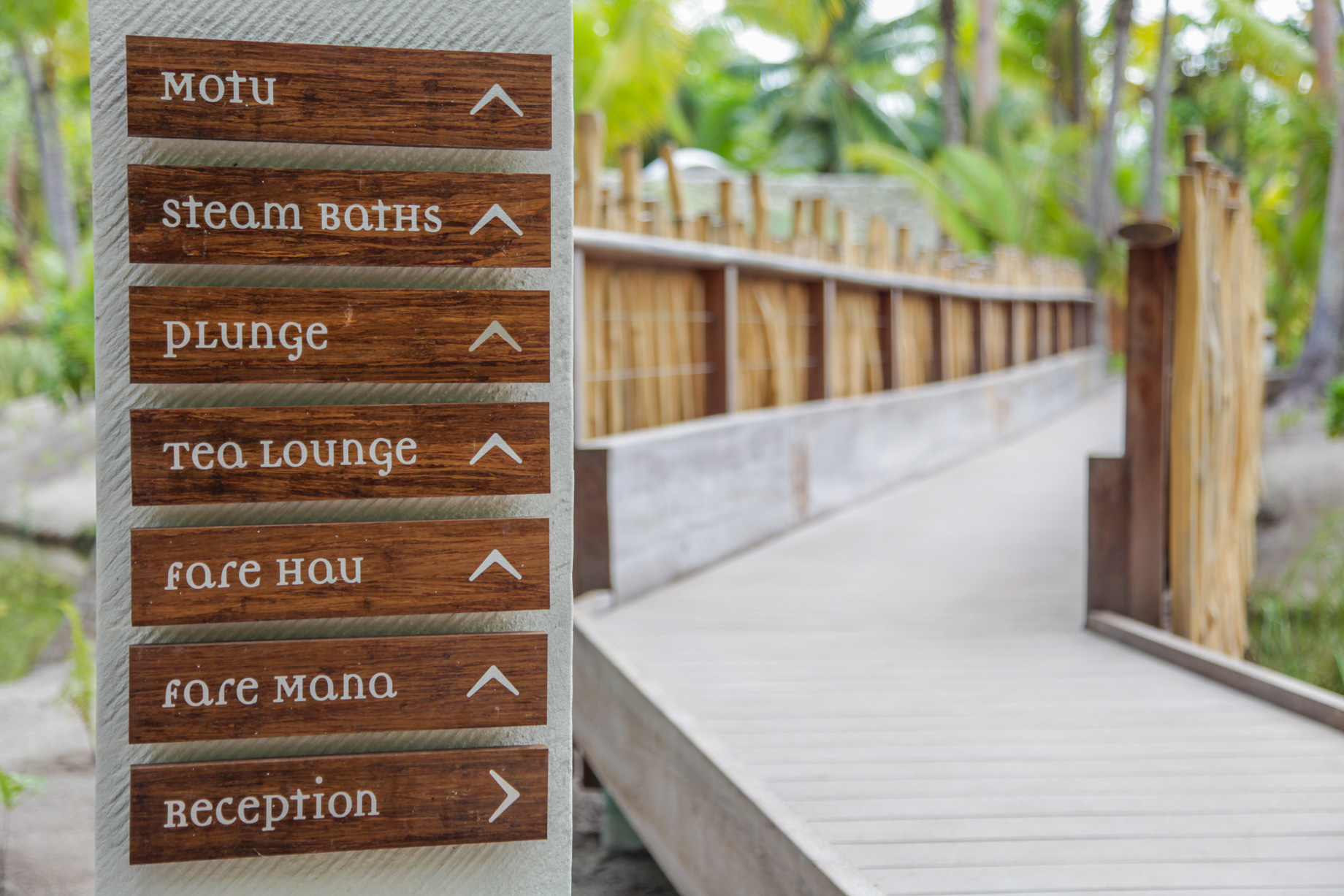 The Brando Resort – Tetiaroa Private Island, French Polynesia – Direction Sign