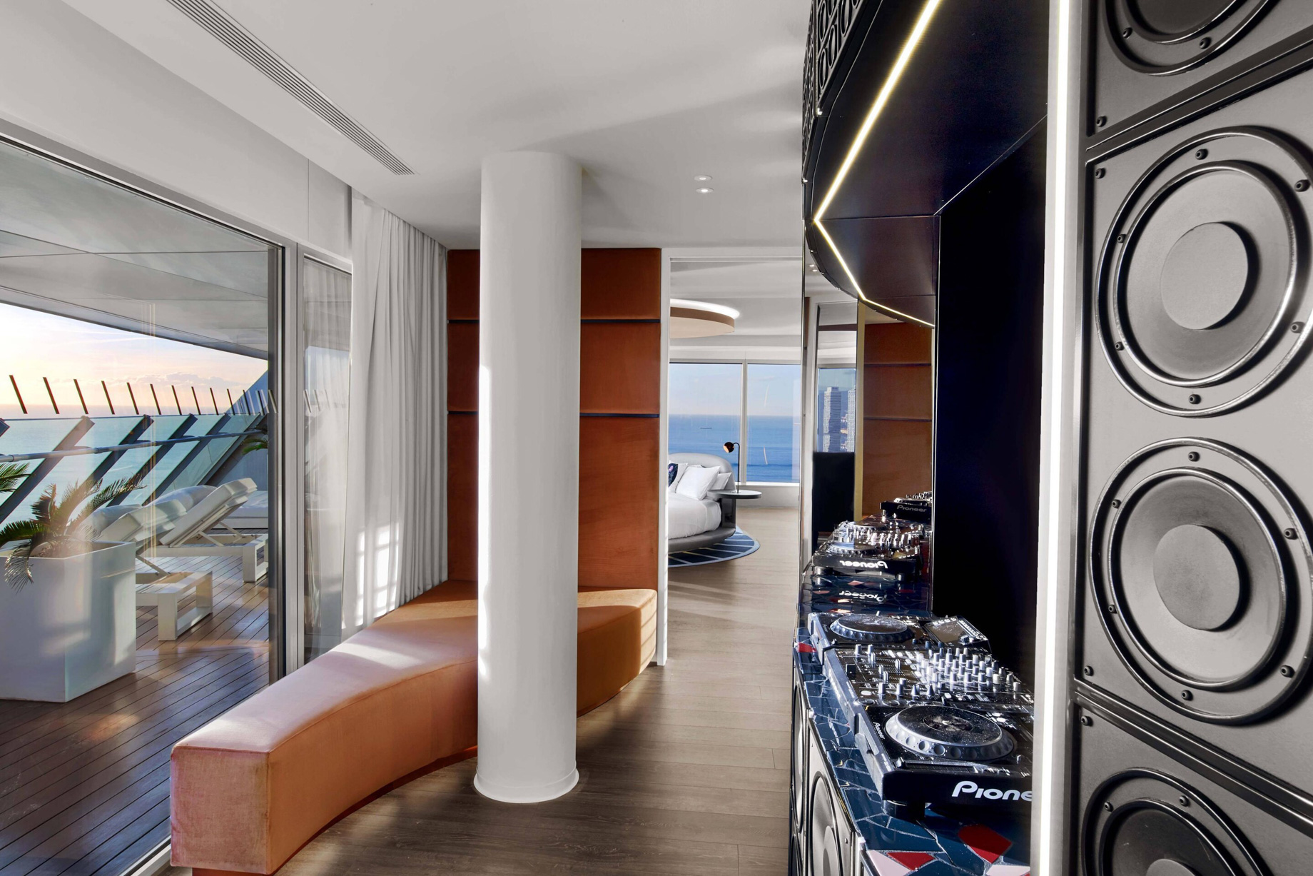 W Barcelona Hotel – Barcelona, Spain – E WOW Suite DJ Booth