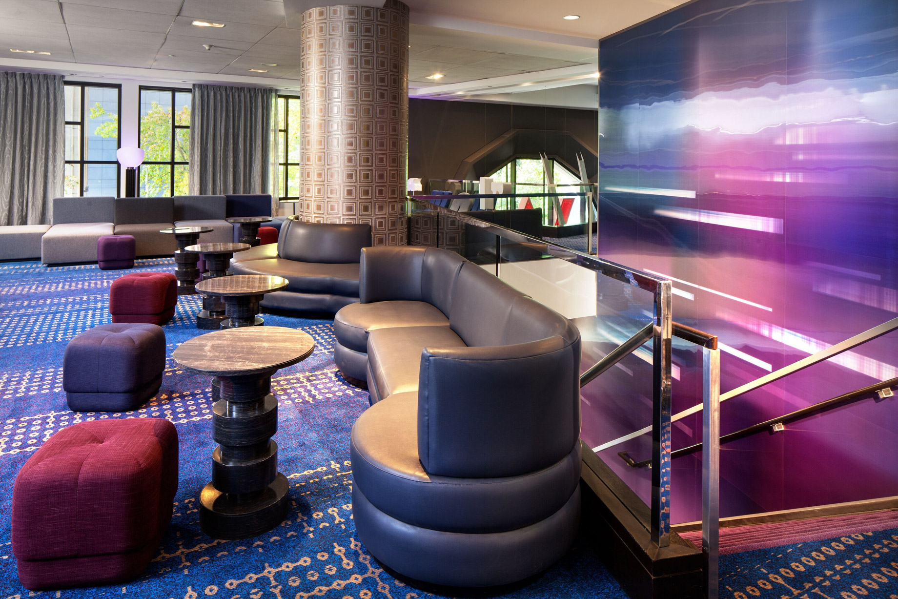 W Seattle Hotel – Seattle, WA, USA – Second Floor Pre Function West Foyer With Accent Wall