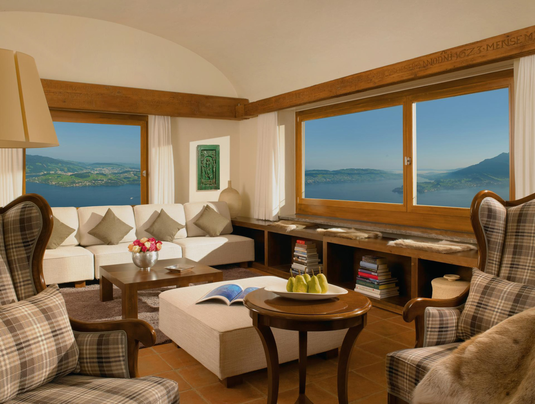 Palace Hotel – Burgenstock Hotels & Resort – Obburgen, Switzerland – Blockhaus Residence Living Room