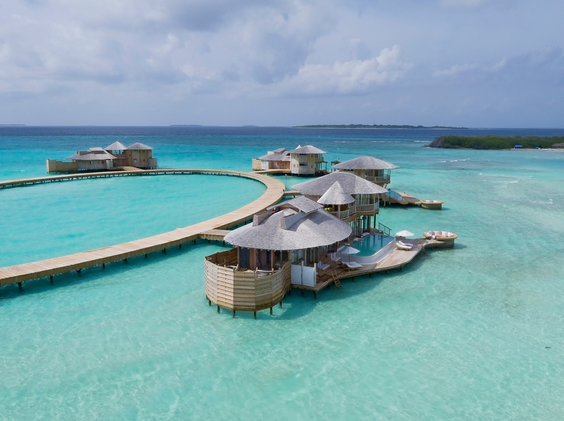Soneva Jani Resort – Noonu Atoll, Medhufaru, Maldives – 2 Bedroom Water Retreat Aerial